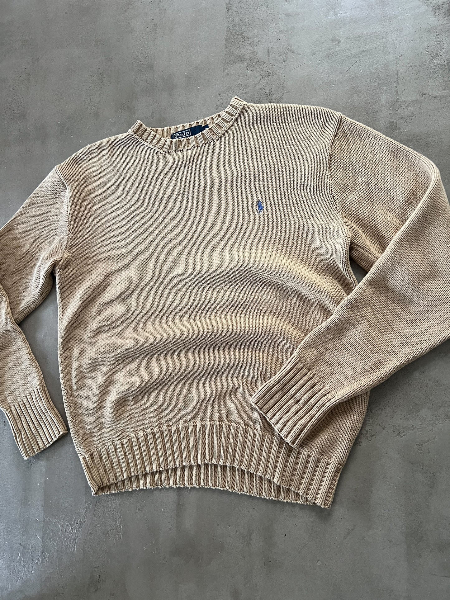 BEIGE RALPH LAUREN KNIT SWEATER - 2000S - S