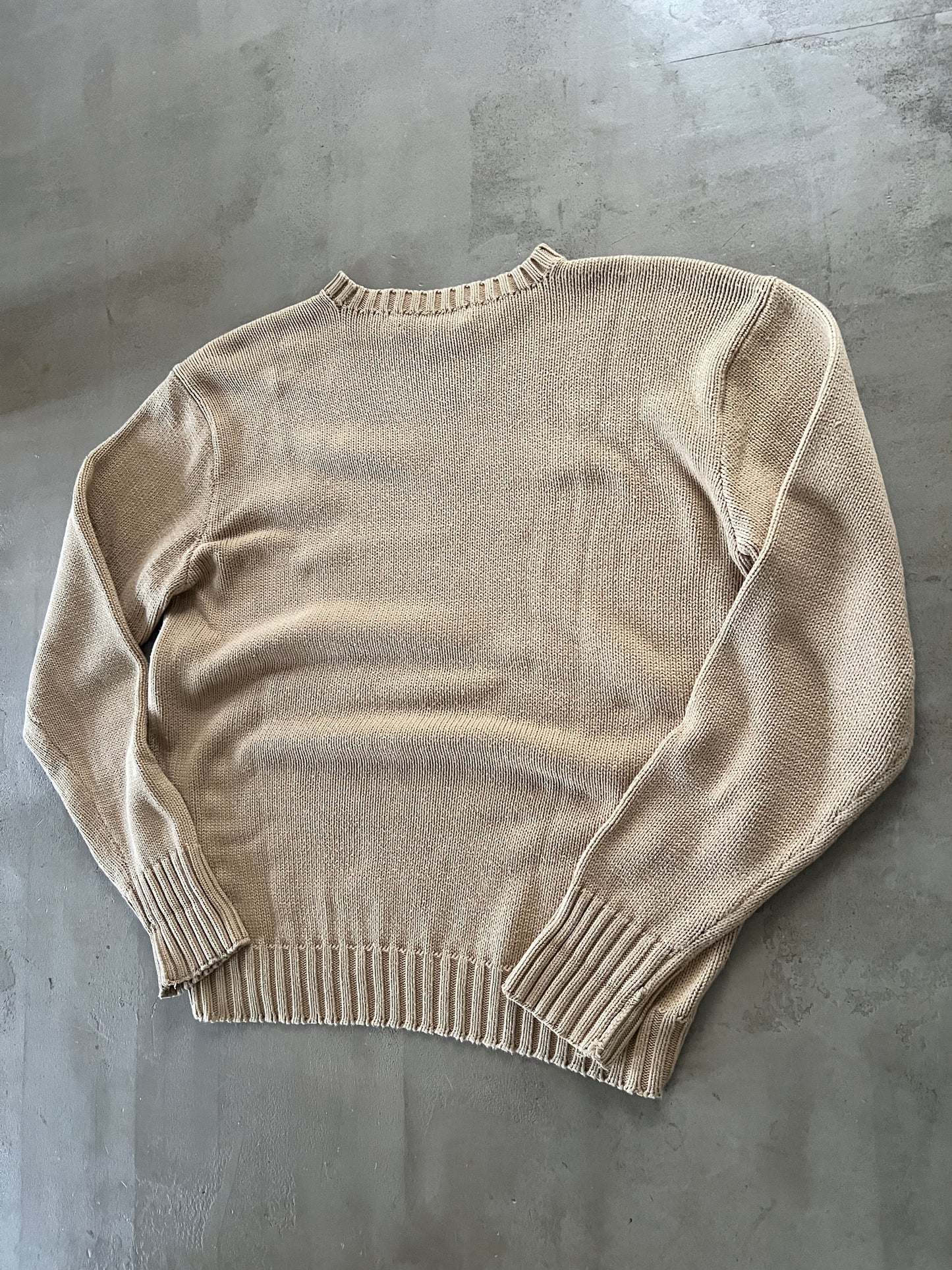 BEIGE RALPH LAUREN KNIT SWEATER - 2000S - S