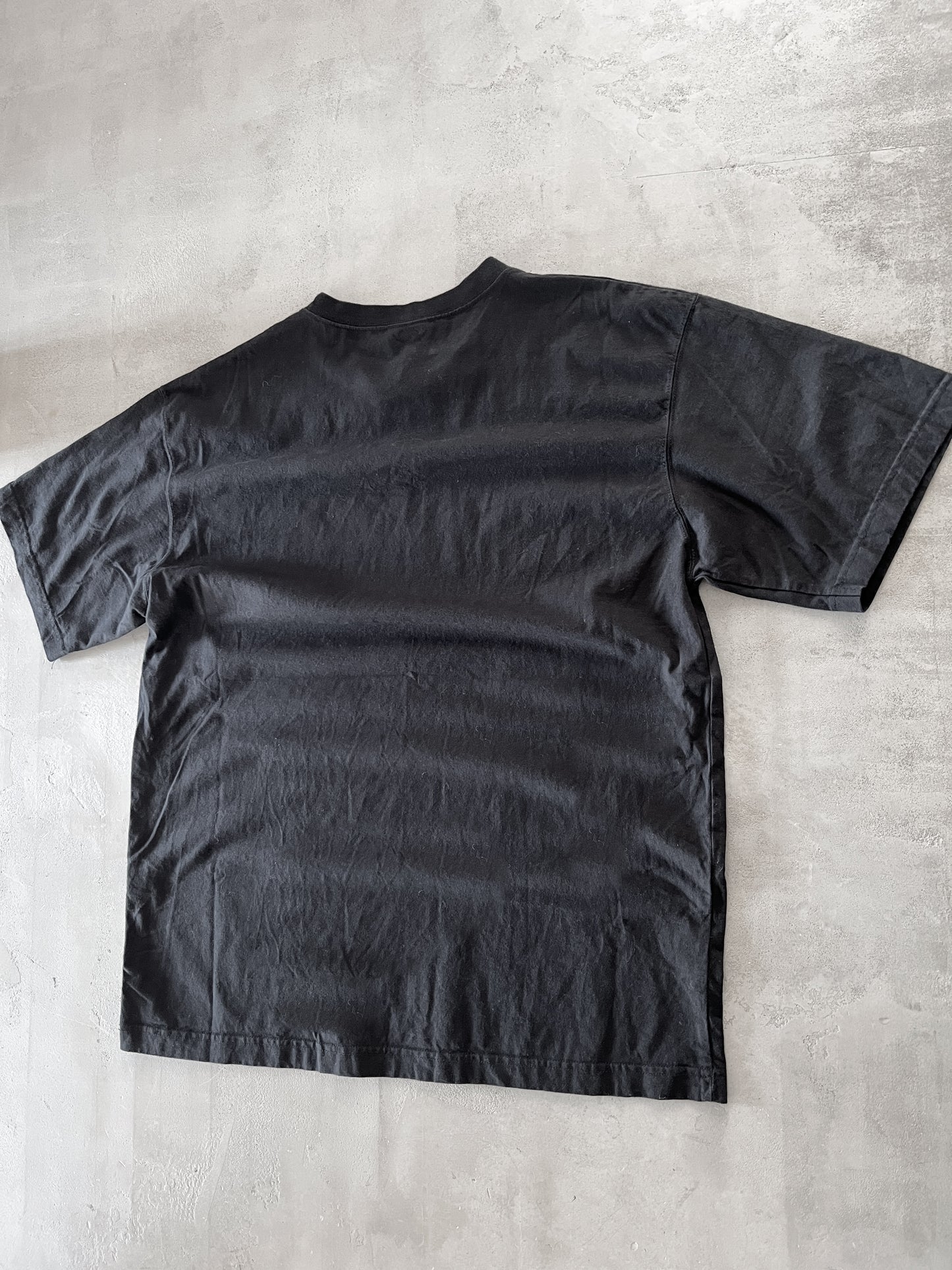 BLACK PORSCHE TEE - 1990S - L