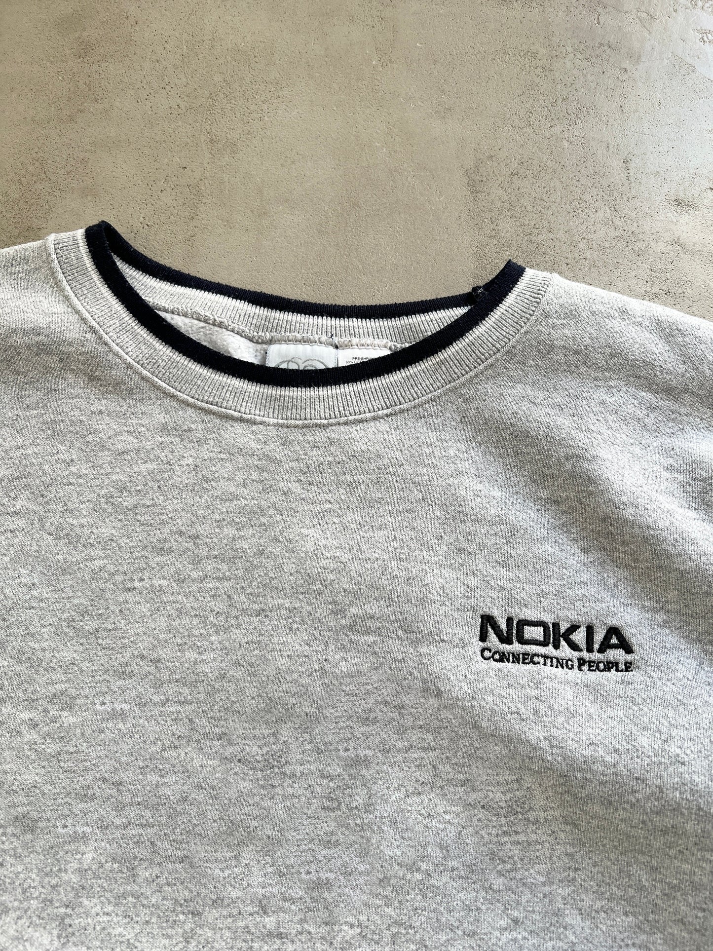 GREY NOKIA PROMO SWEATER - 1990S - M