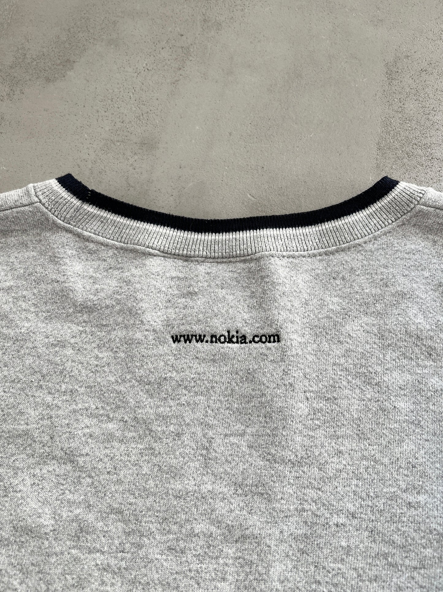 GREY NOKIA PROMO SWEATER - 1990S - M