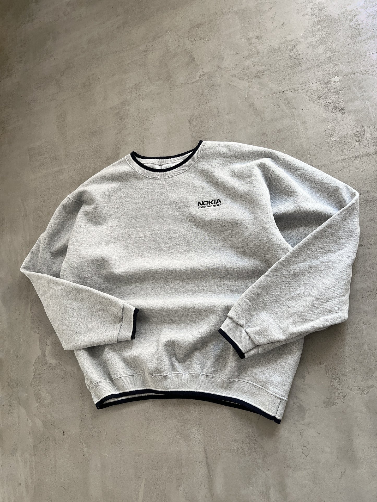GREY NOKIA PROMO SWEATER - 1990S - M