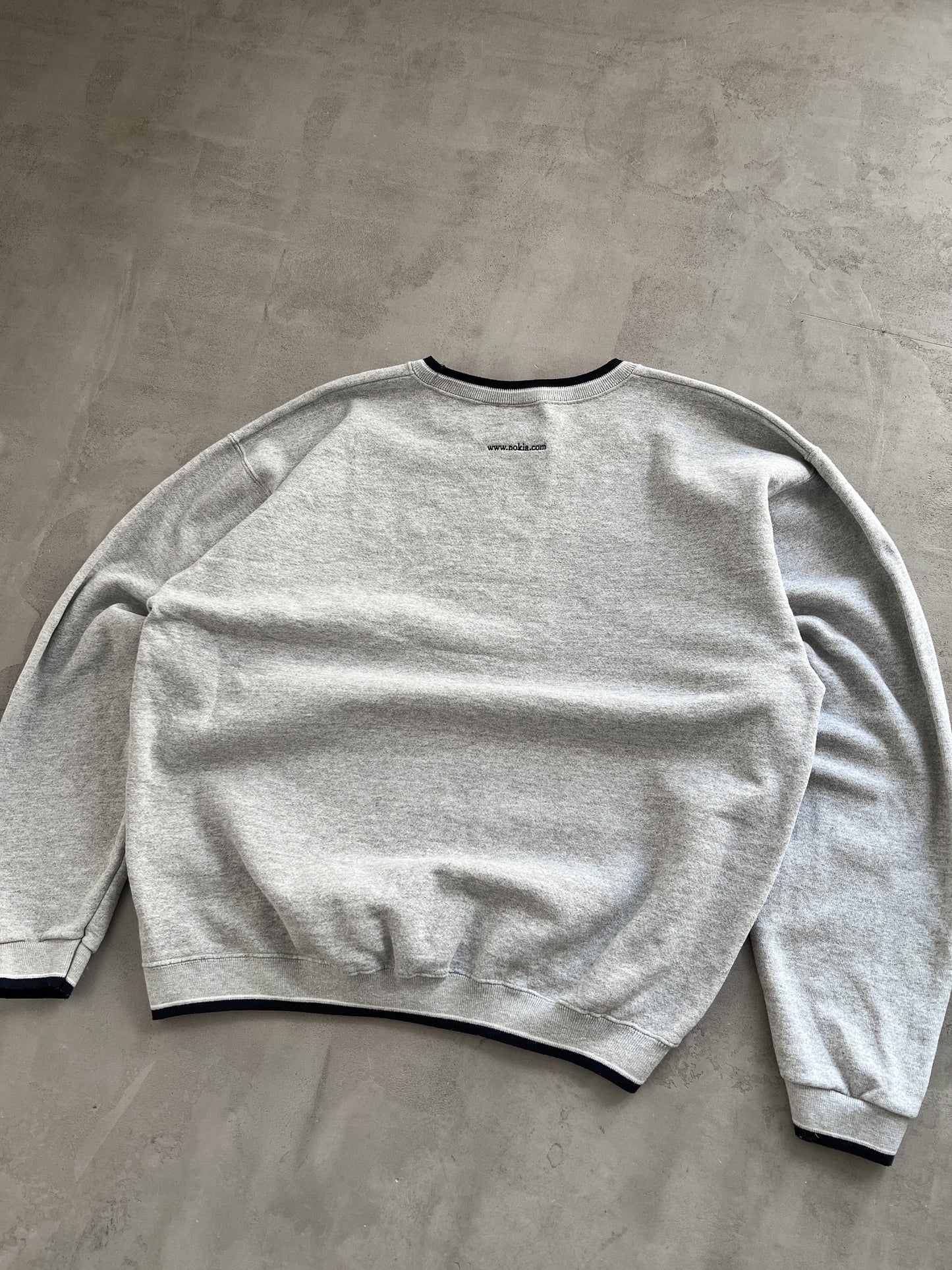GREY NOKIA PROMO SWEATER - 1990S - M
