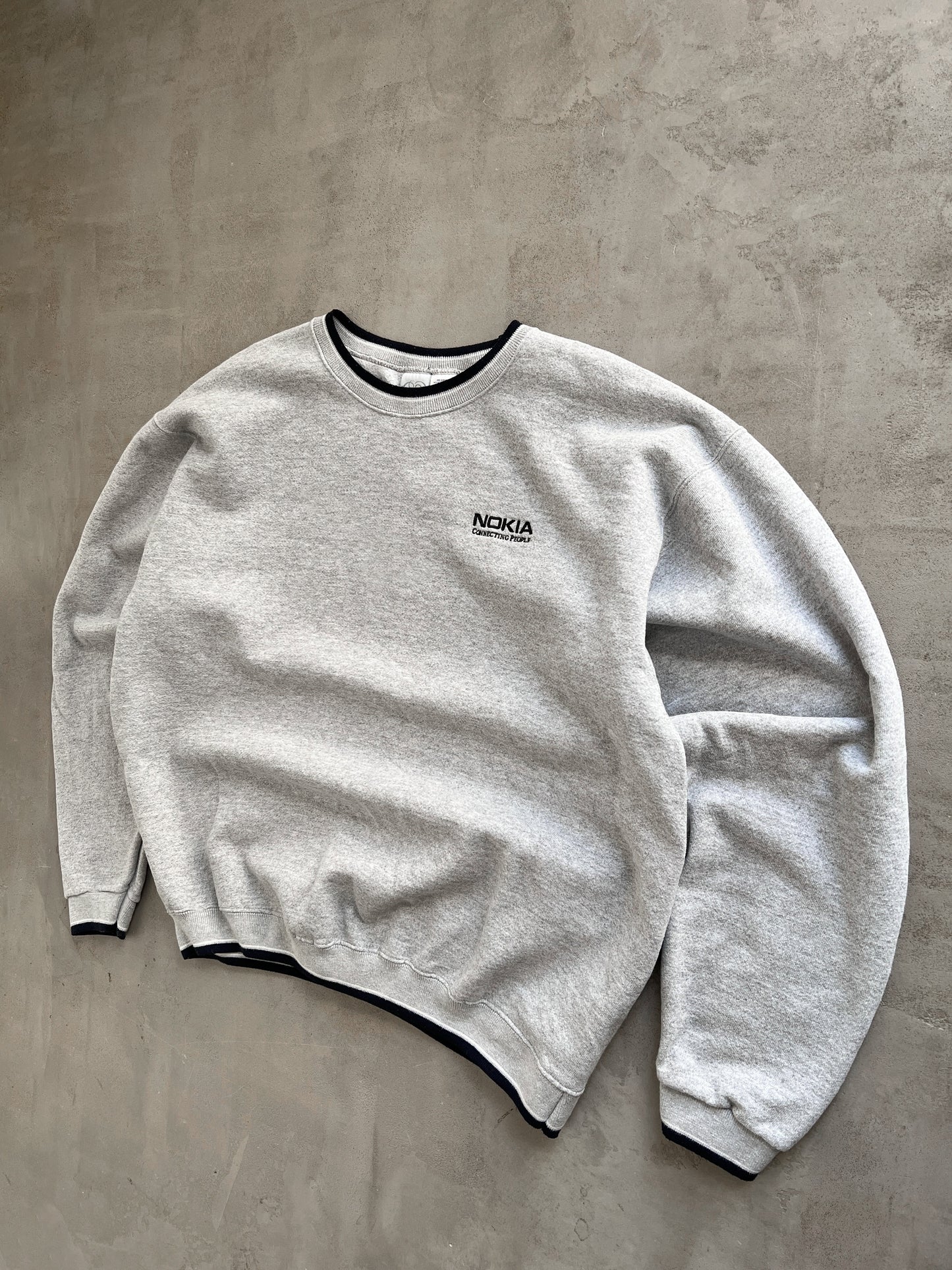 GREY NOKIA PROMO SWEATER - 1990S - M