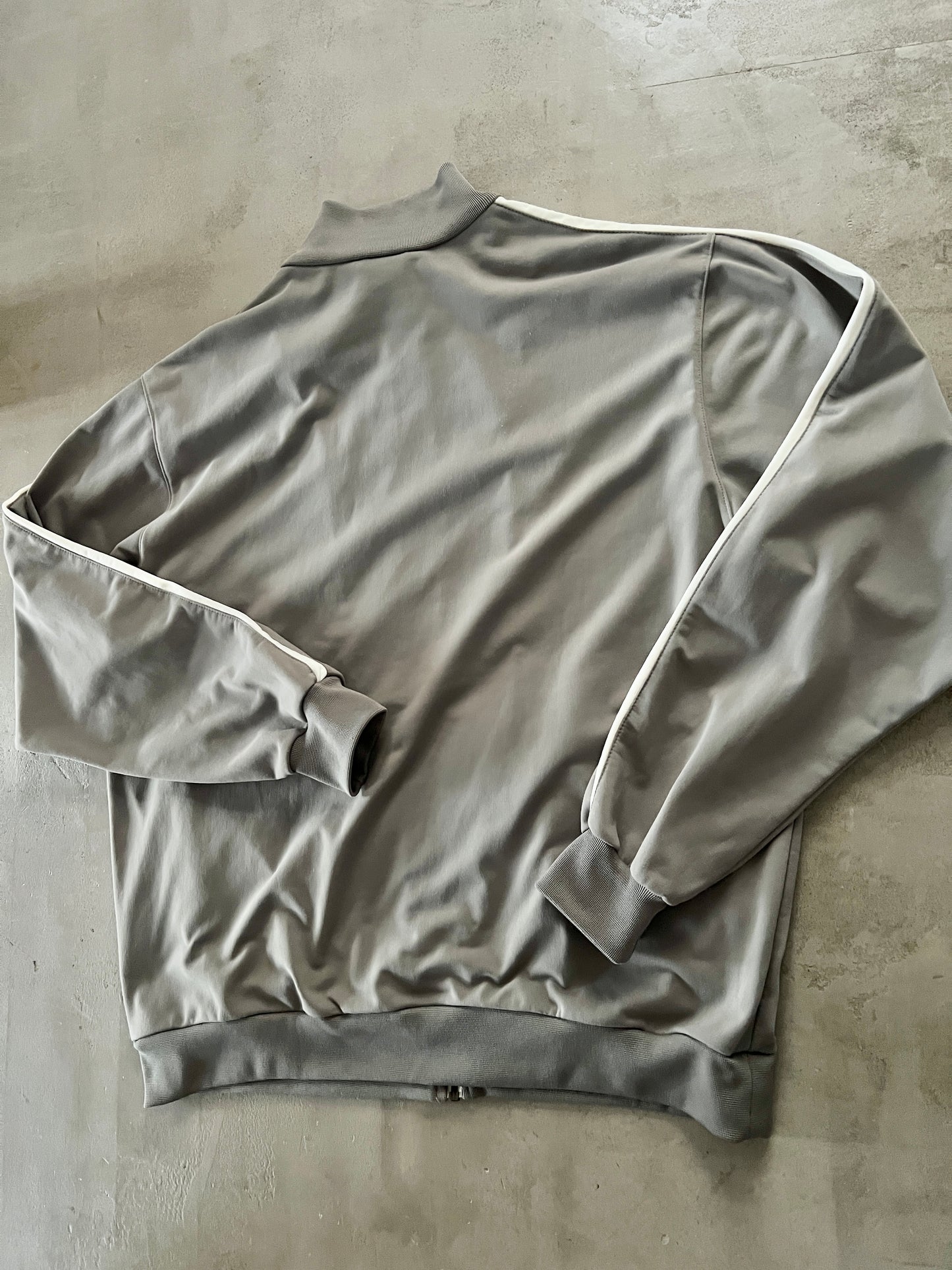 GREY/KHAKI NIKE TRACK JACKET - 2000S - XL