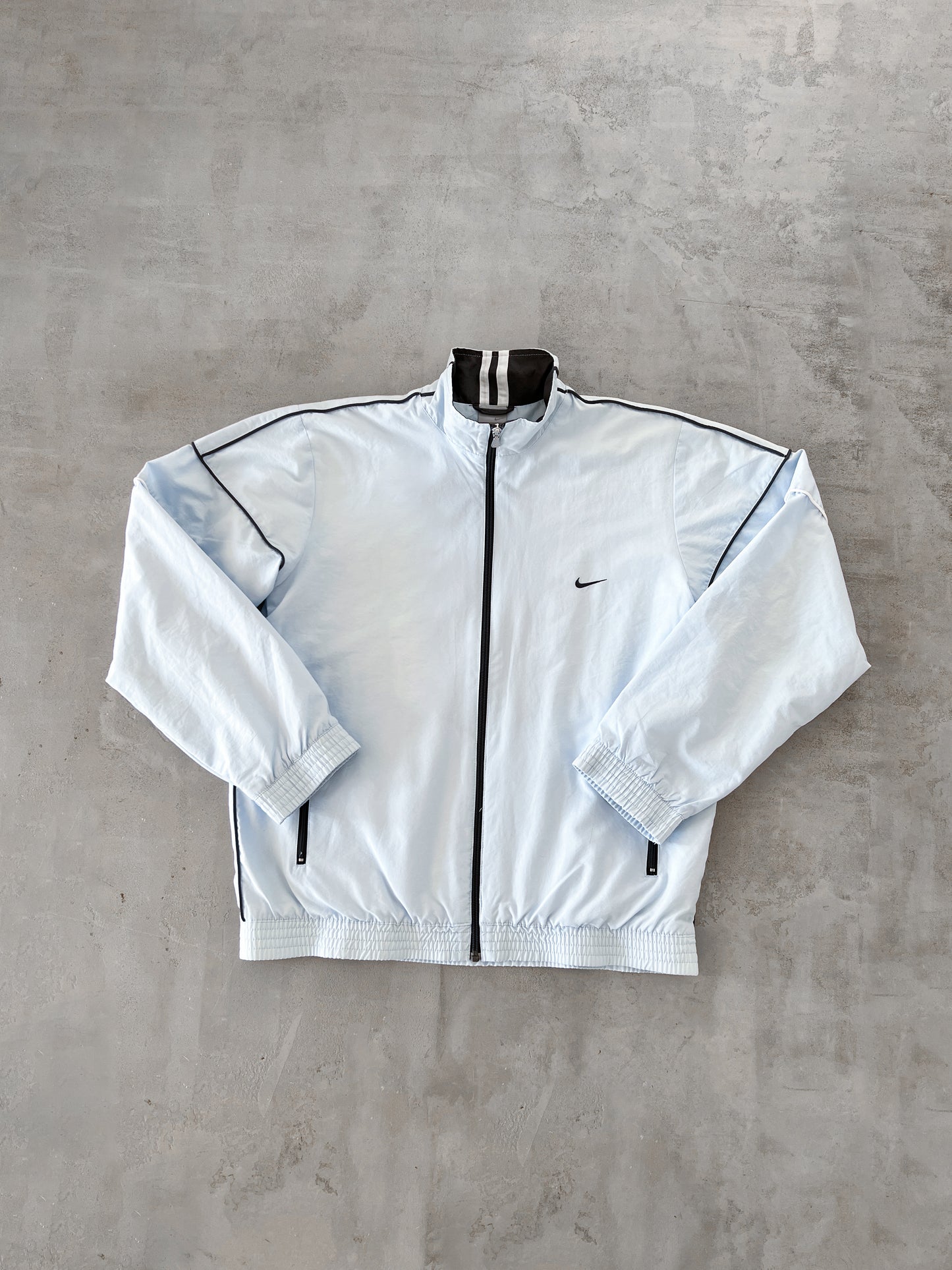 BABY BLUE NIKE TRACK JACKET - 2000S - S