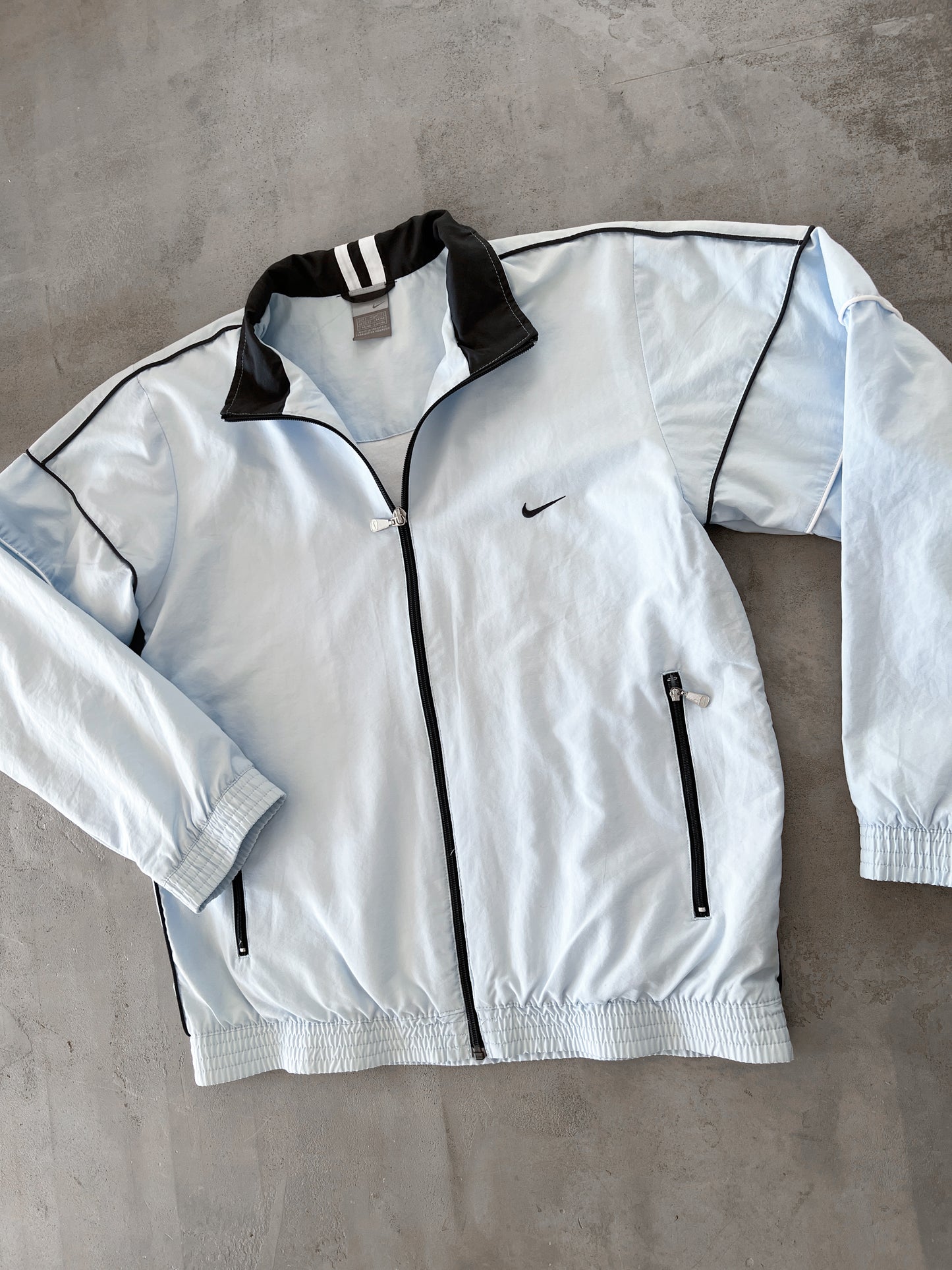 BABY BLUE NIKE TRACK JACKET - 2000S - S