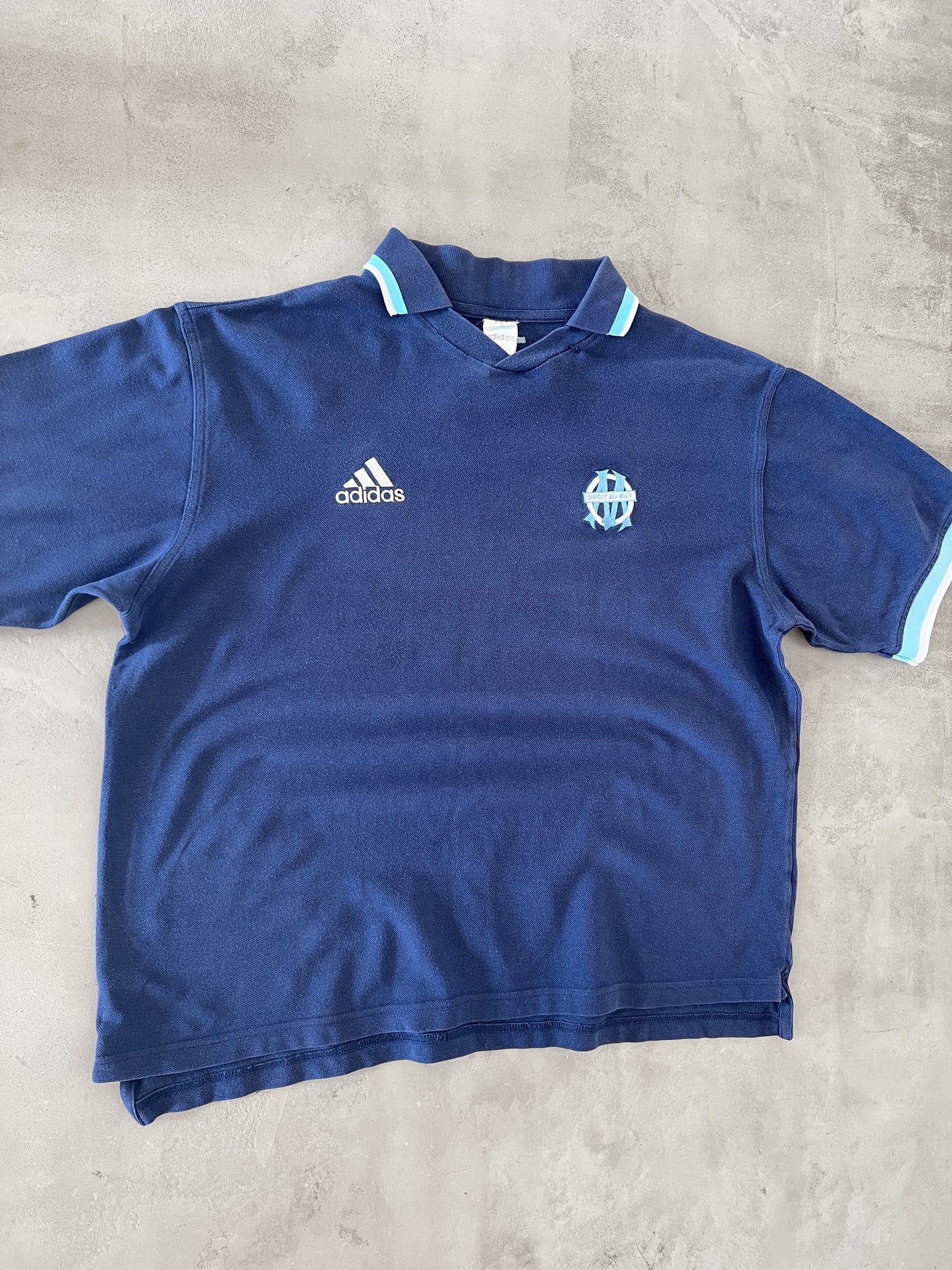 NAVY/BABY BLUE MARSEILLE POLO - 2000S - M/L