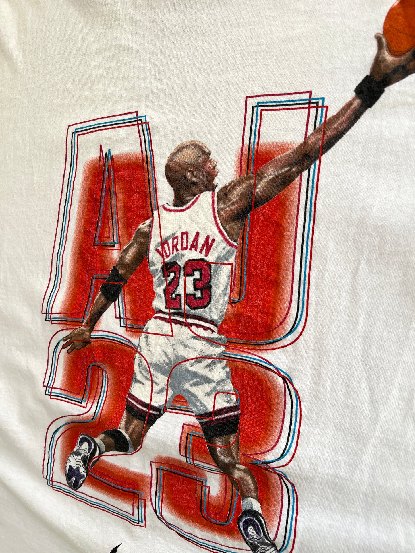 WHITE MJ X NIKE AIR JORDAN TEE - 1990S - L
