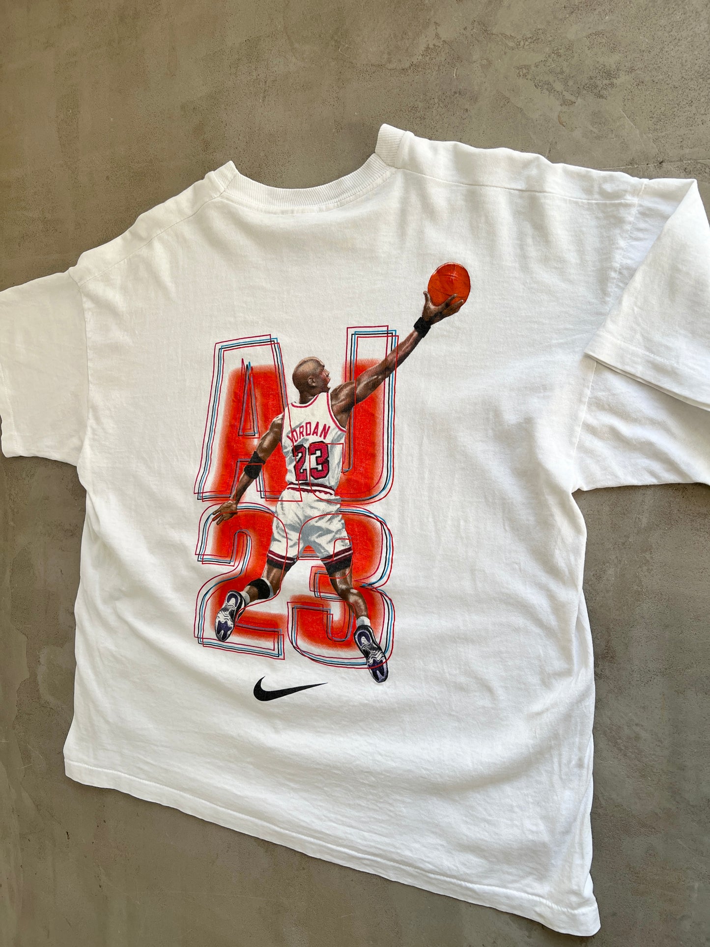 WHITE MJ X NIKE AIR JORDAN TEE - 1990S - L