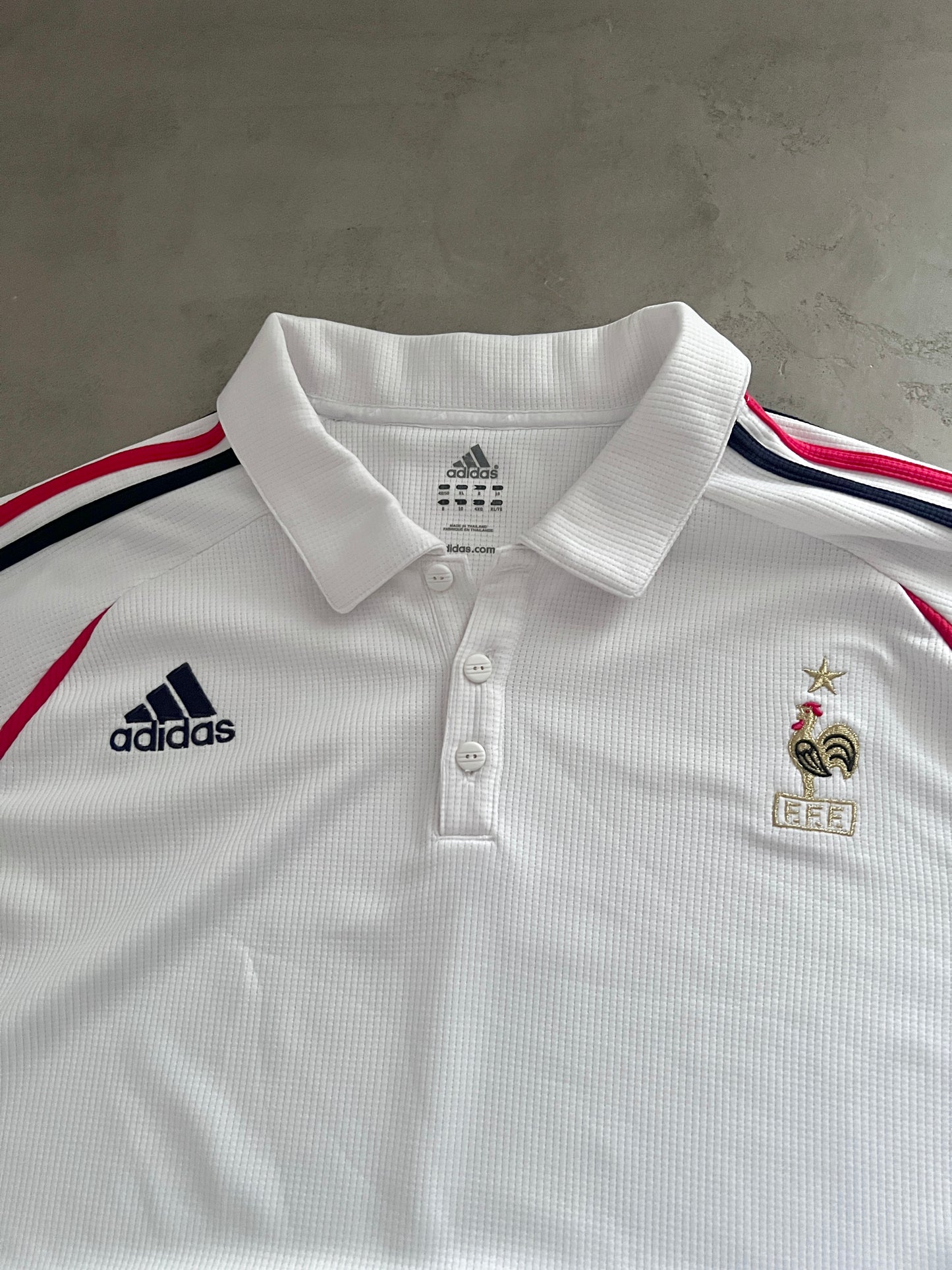 WHITE FRANCE POLO - 2000S - XL