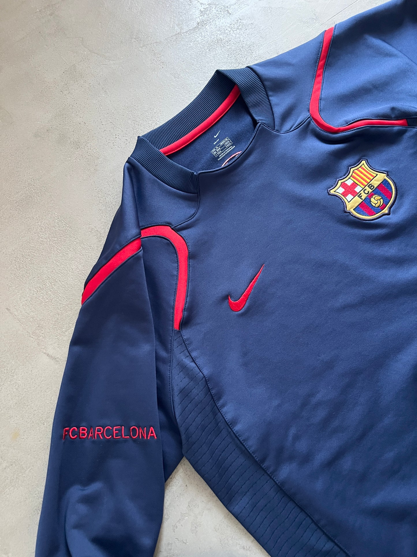 NAVY FC BARCELONA NIKE SWEATER - 2000S - M