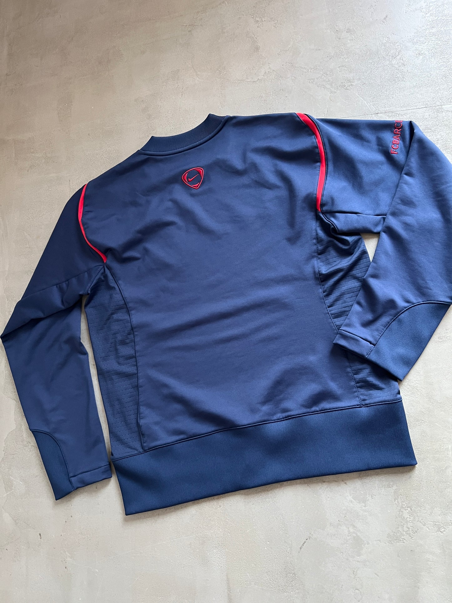 NAVY FC BARCELONA NIKE SWEATER - 2000S - M