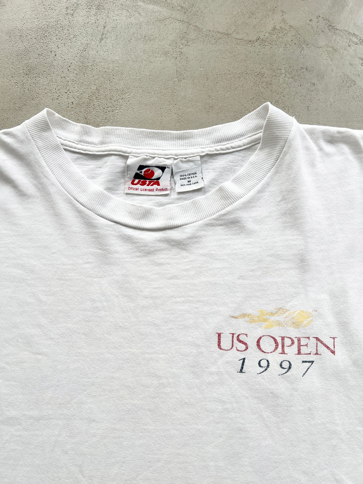 WHITE US OPEN TENNIS TEE - 1997 - S/M