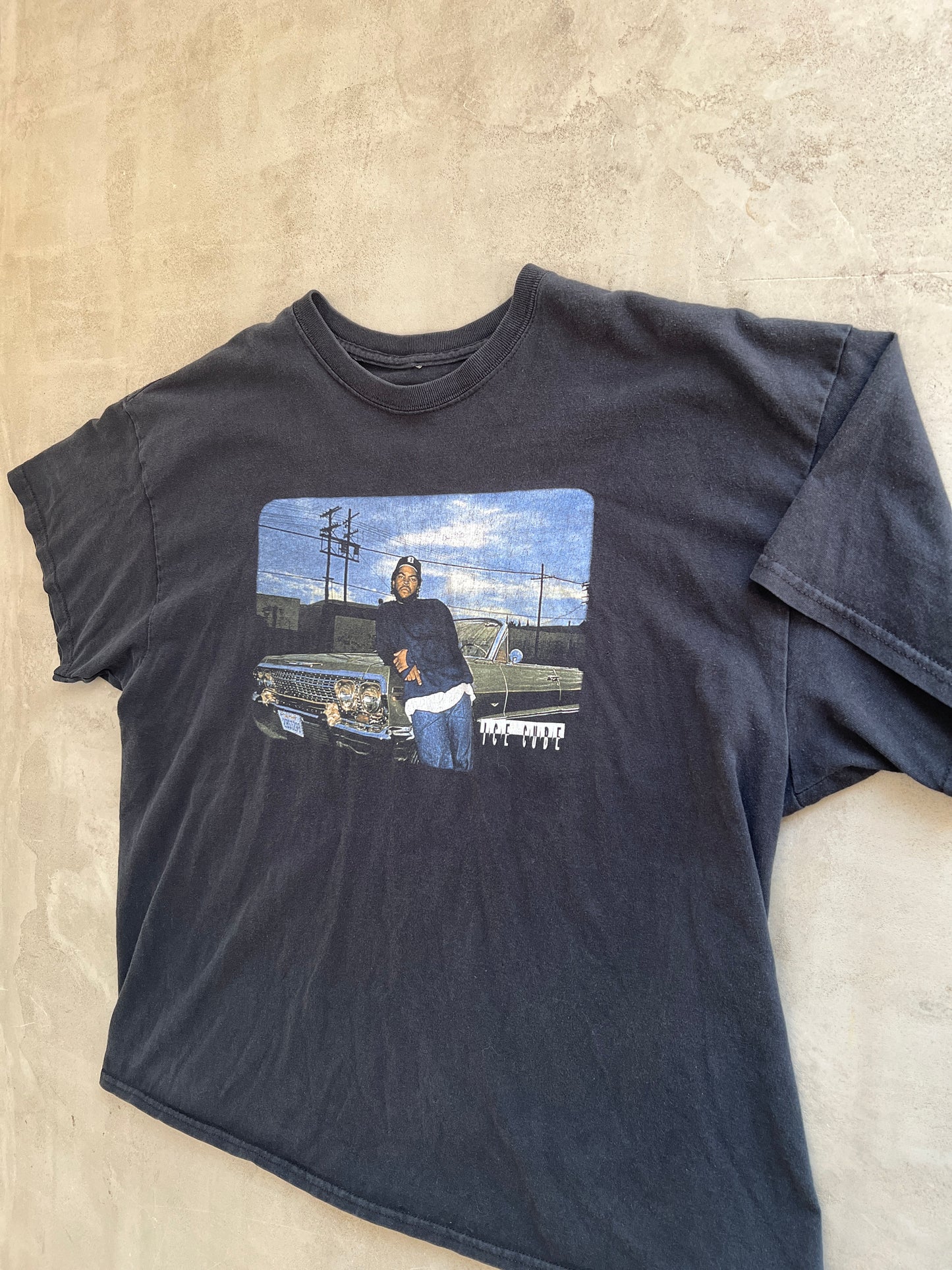 FADED BLACK ICE CUBE TEE - 1990S - L