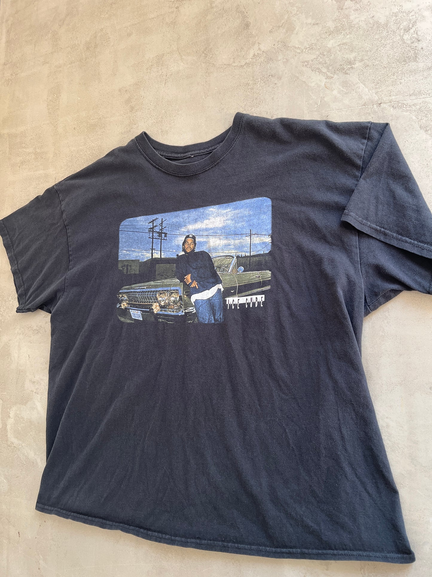 FADED BLACK ICE CUBE TEE - 1990S - L