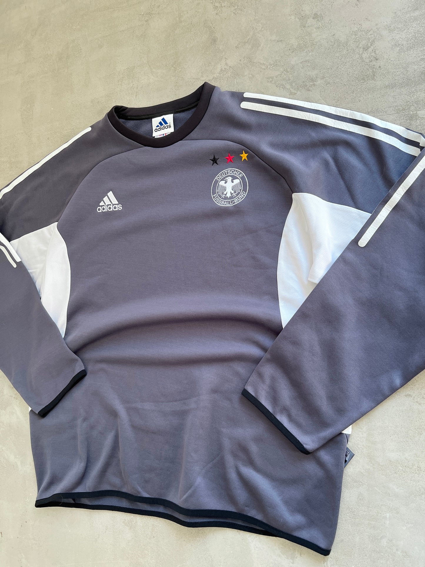 GREY GERMANY ADIDAS SWEATER - 2000S - XL
