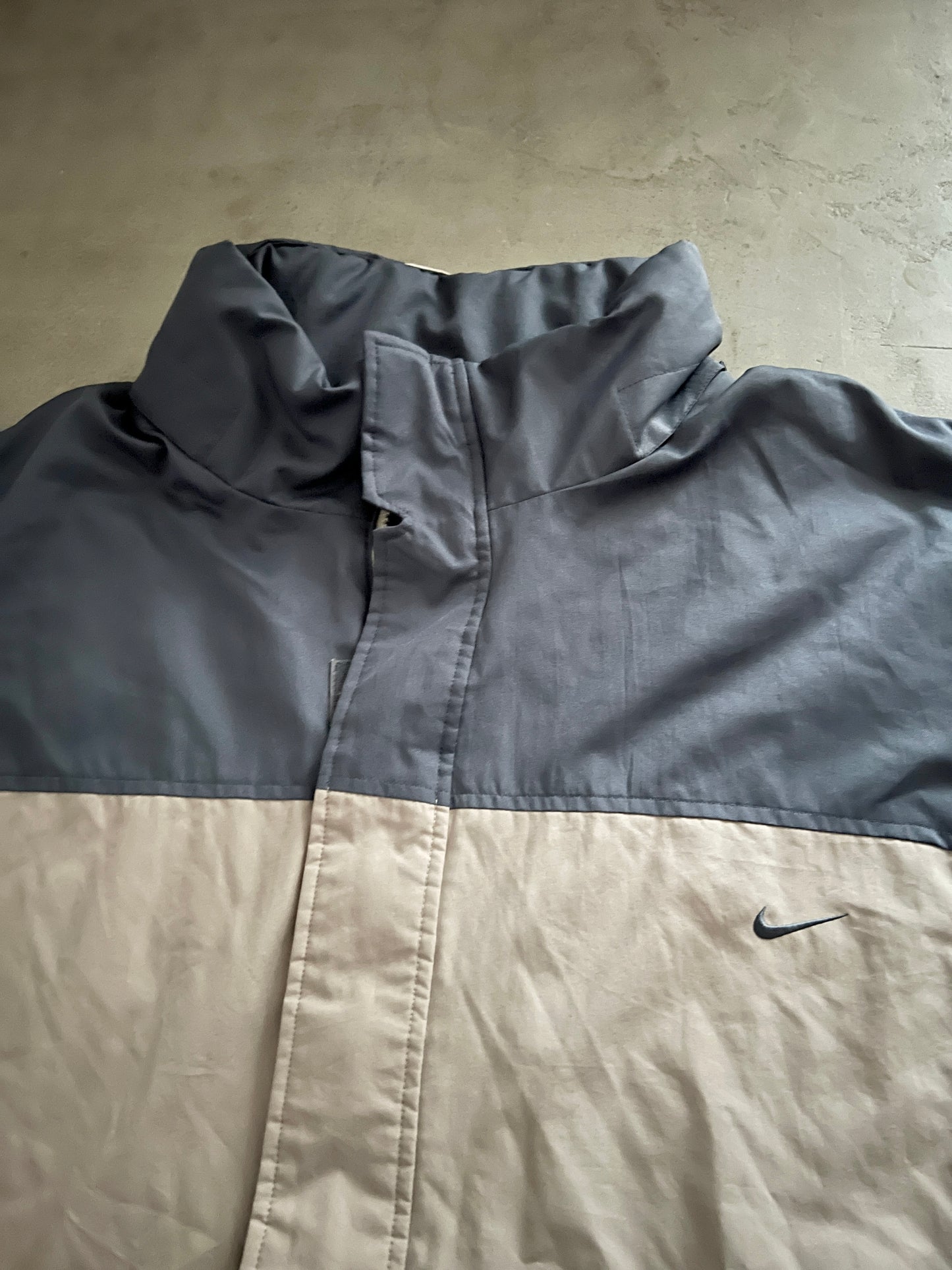 BEIGE/GREY NIKE PUFFER - 2000S - XXL/XL