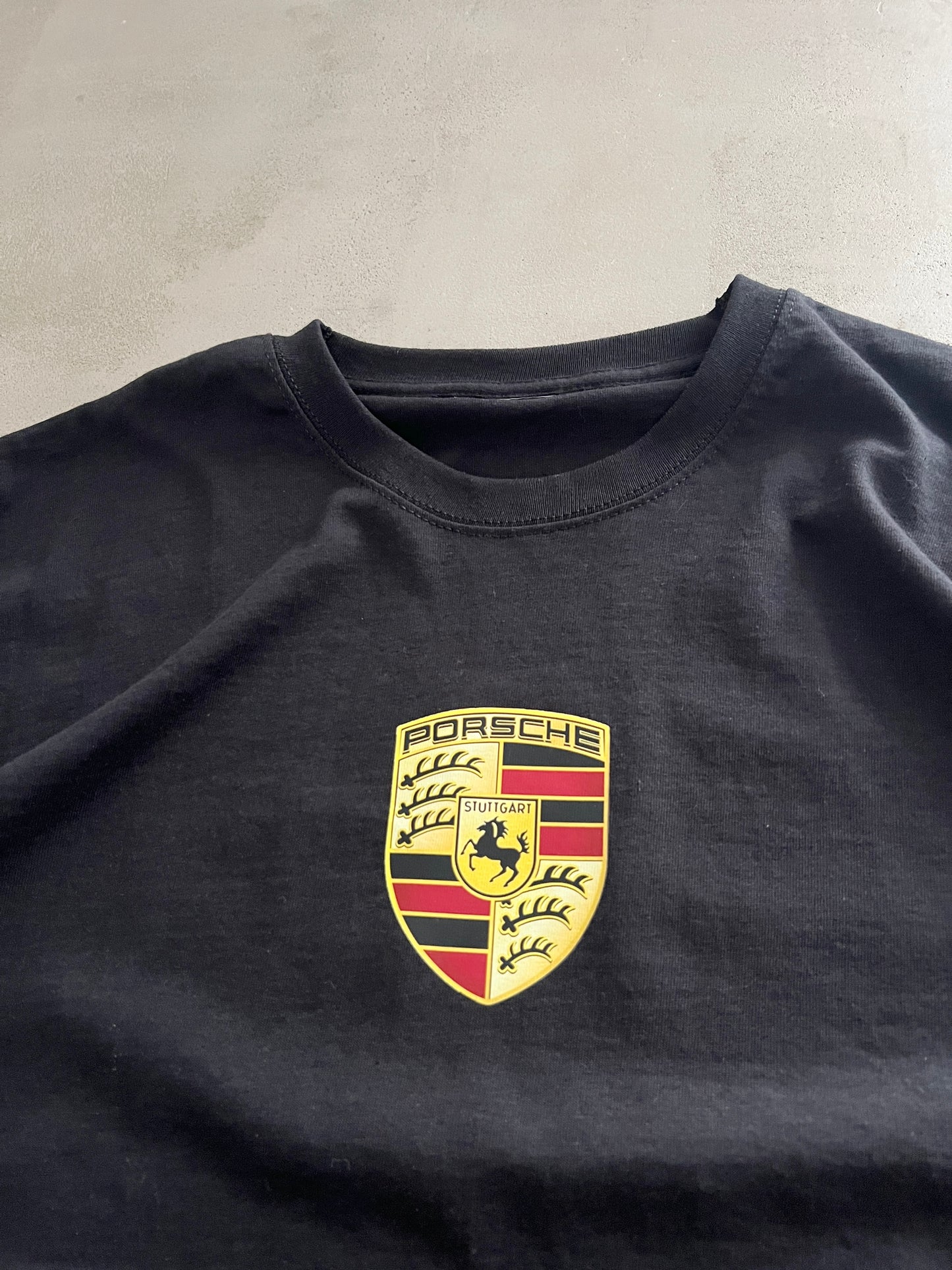 BLACK PORSCHE TEE - 2000S - L/XL