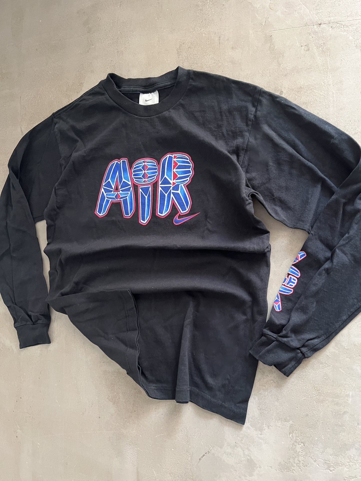 BLACK NIKE AIR LONGSLEEVE - 1990S - S
