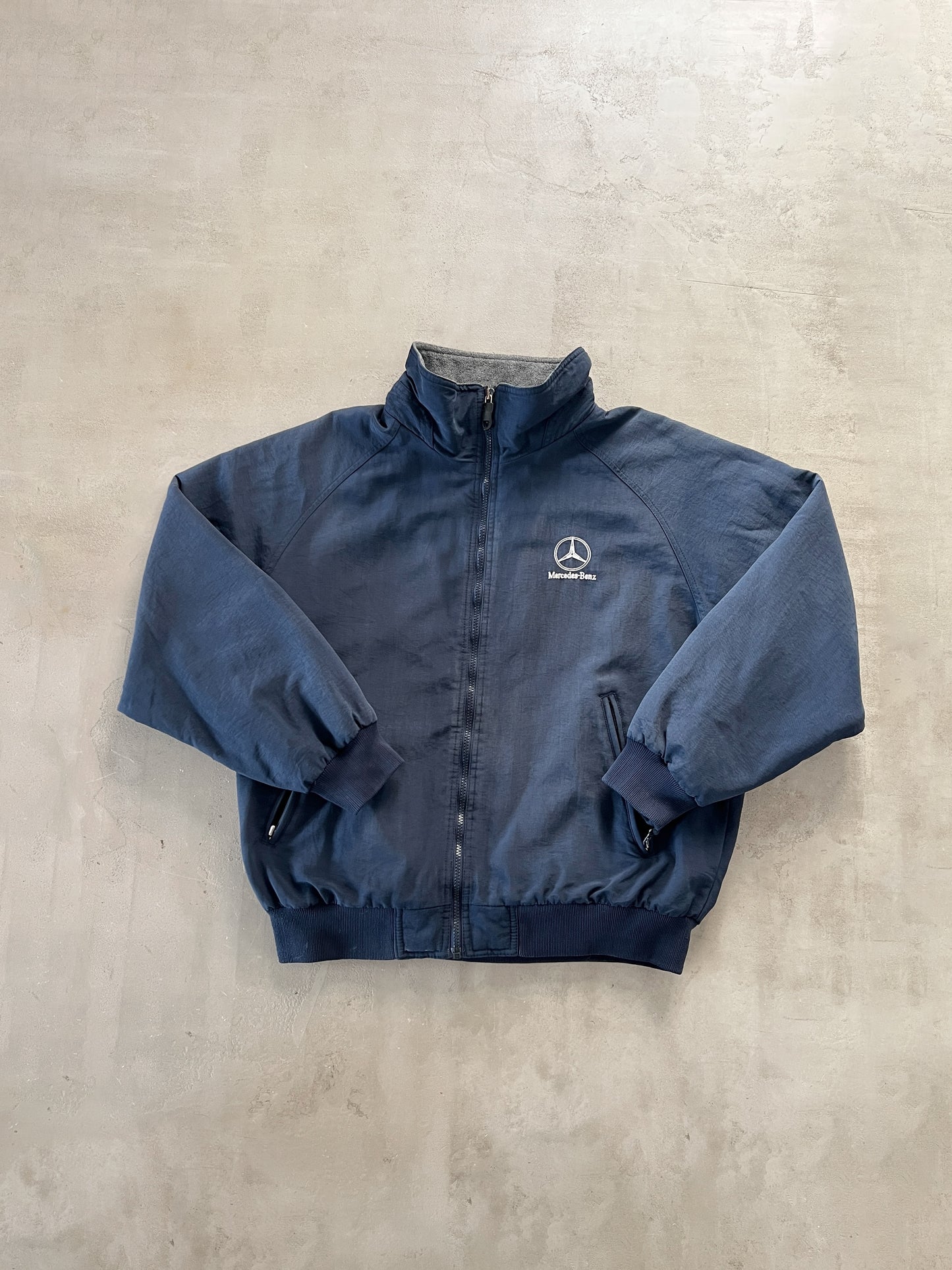 NAVY MERCEDES BENZ JACKET - 1990S - L/M