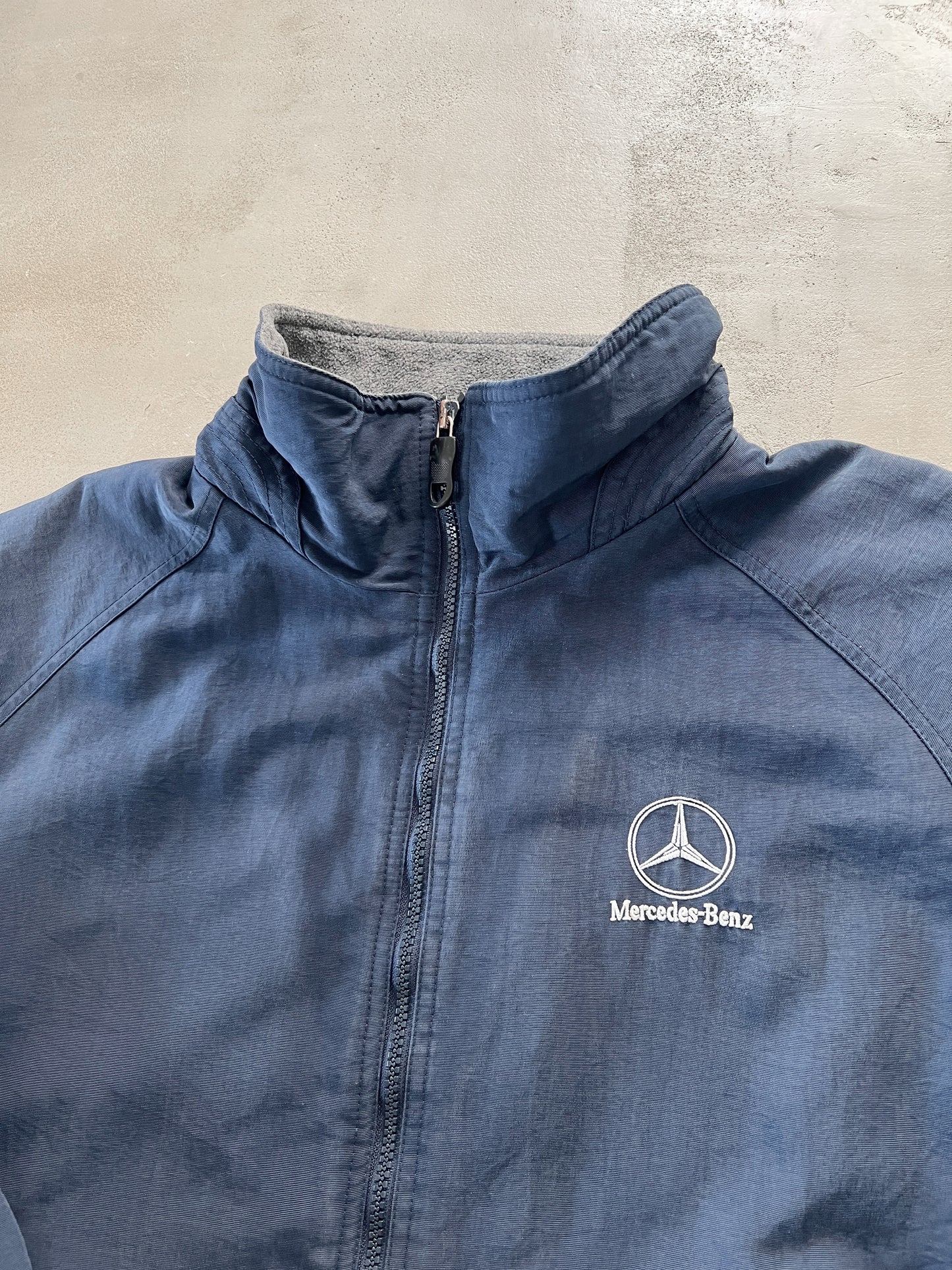 NAVY MERCEDES BENZ JACKET - 1990S - L/M