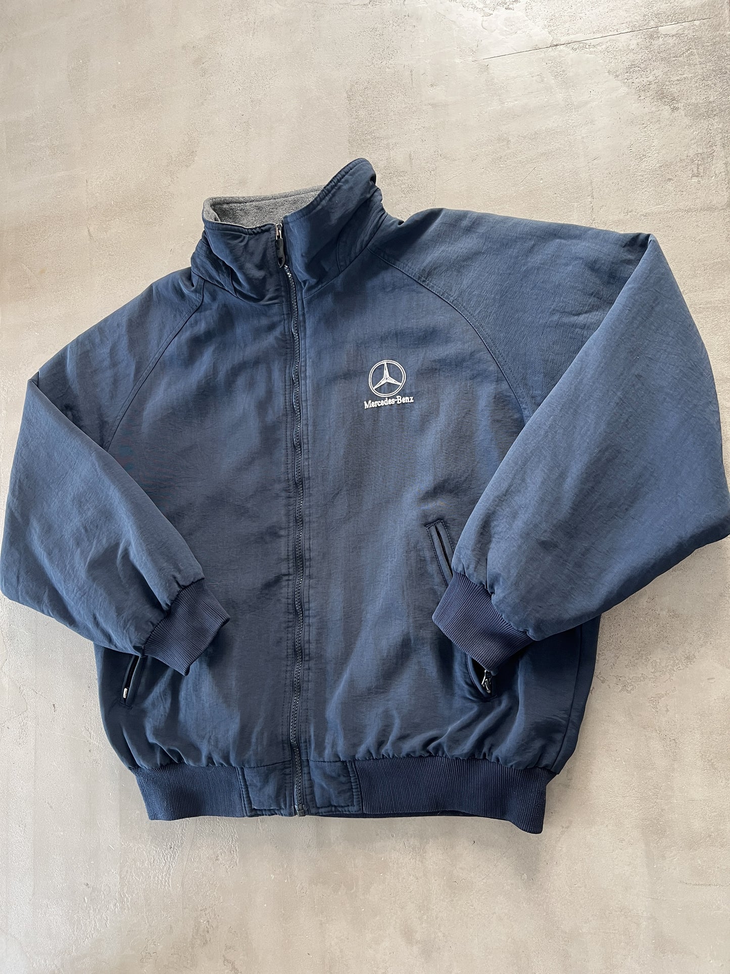 NAVY MERCEDES BENZ JACKET - 1990S - L/M