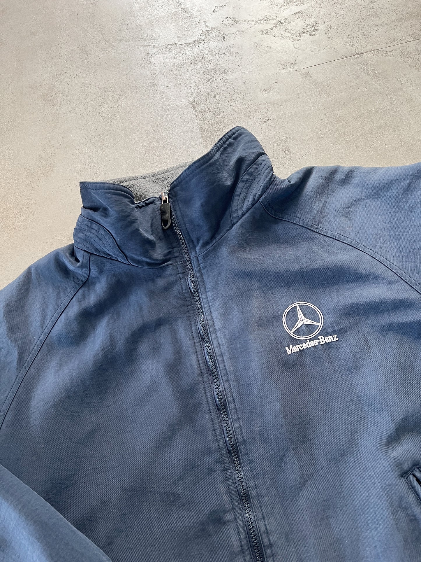 NAVY MERCEDES BENZ JACKET - 1990S - L/M