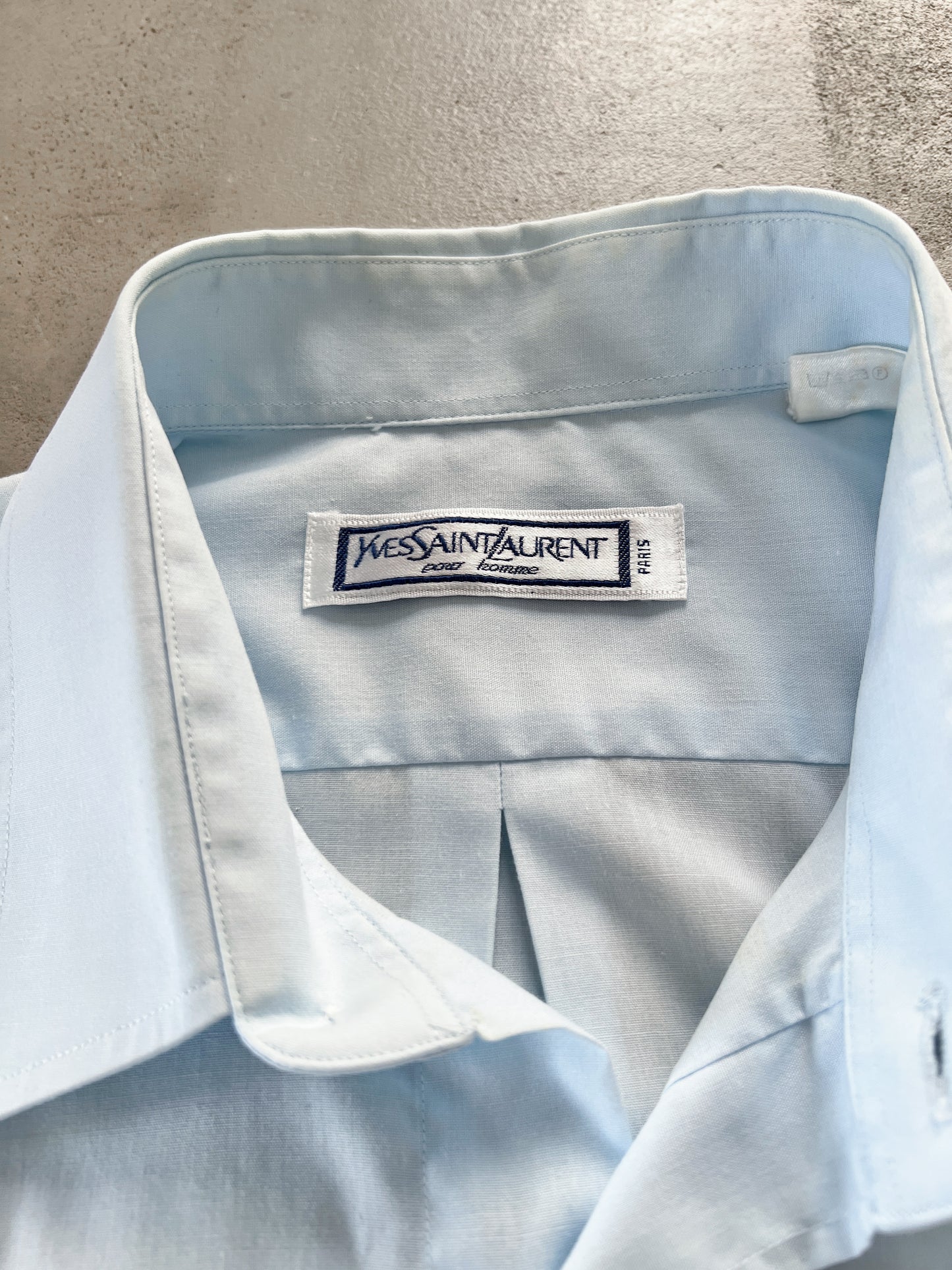BABY BLUE YVES SAINT LAURENT SHIRT - 2000S - XL/L