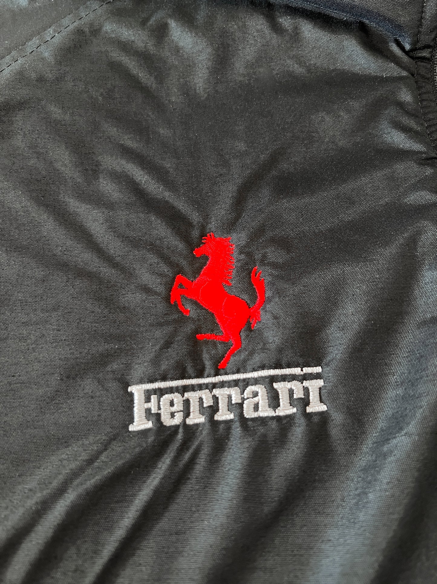 BLACK FERRARI JACKET - 1990S - L/M