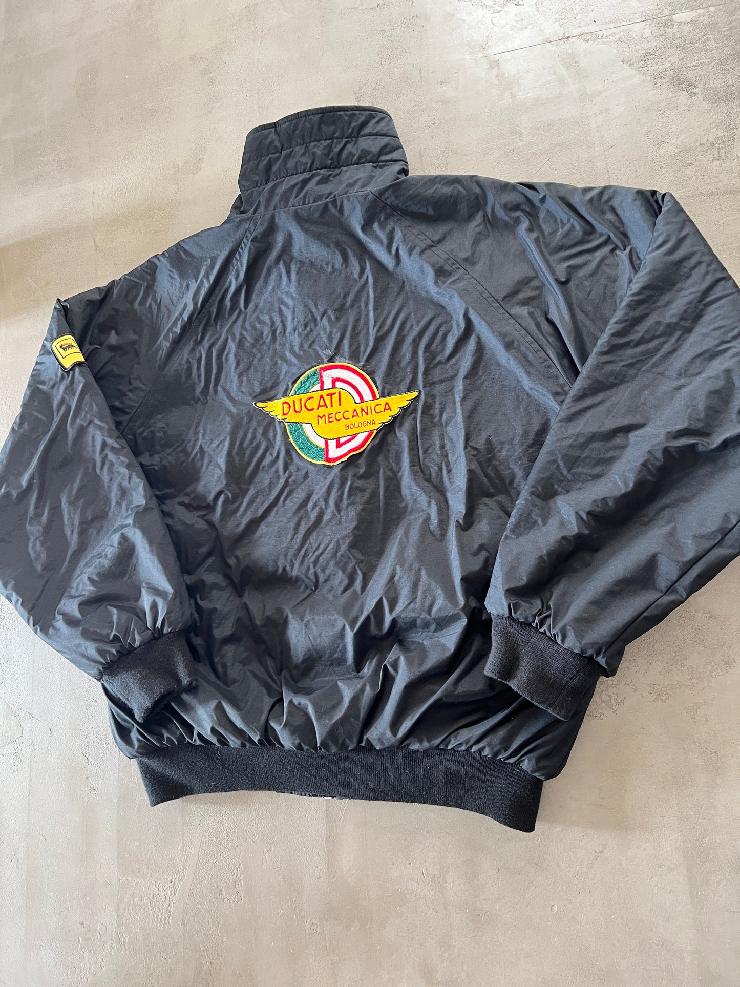 BLACK FERRARI JACKET - 1990S - L/M