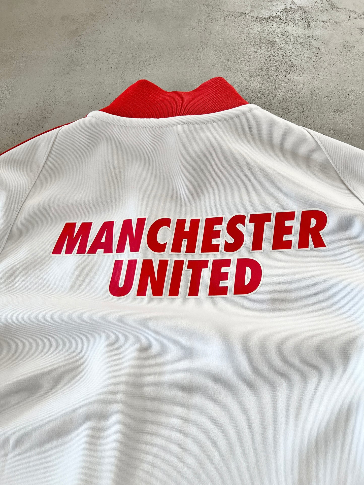 WHITE MANCHESTER UNITED TRACK JACKET - 2000S - M/L