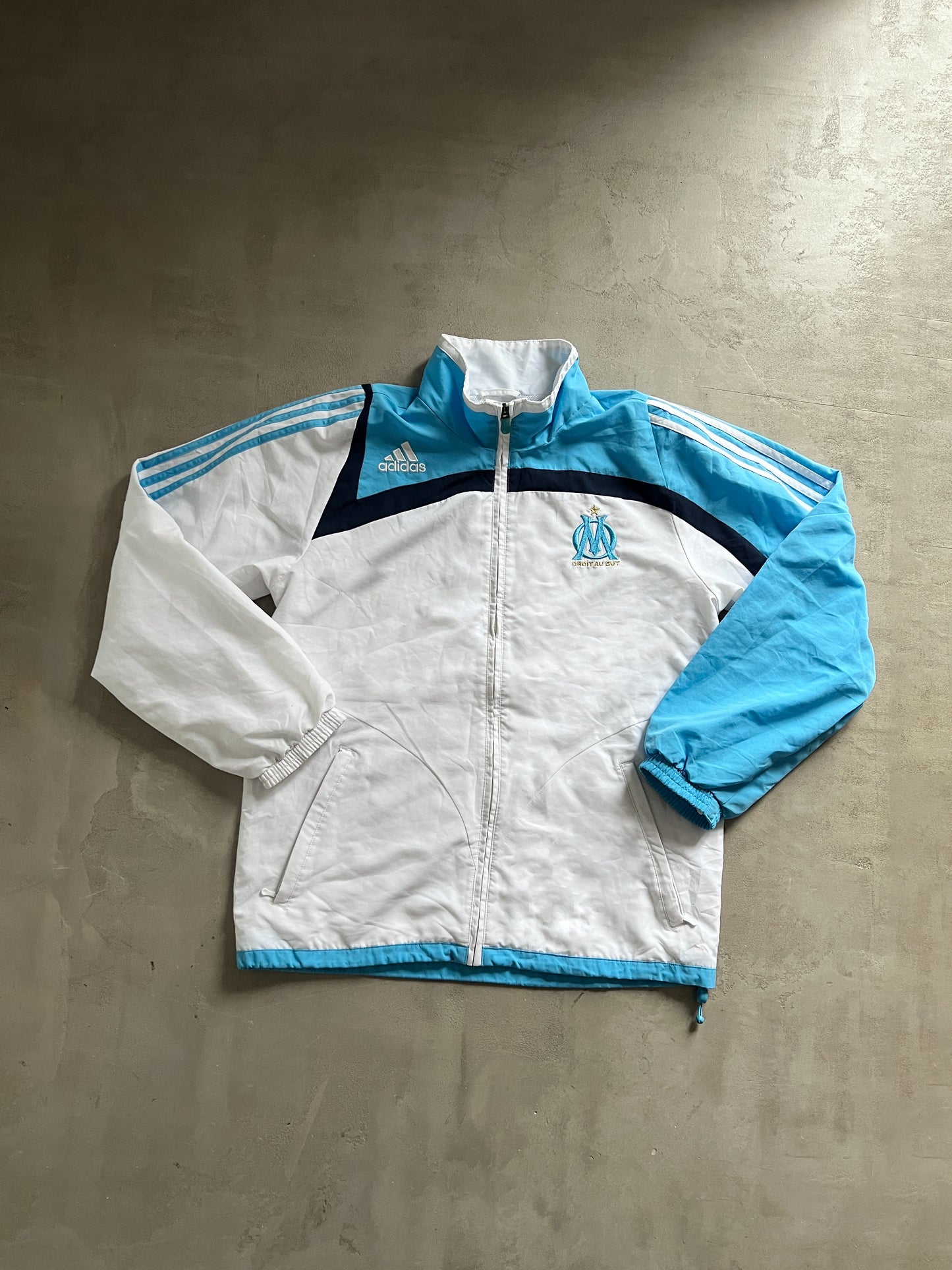WHITE/BABY BLUE MARSEILLE TRACK JACKET - 2000S - L