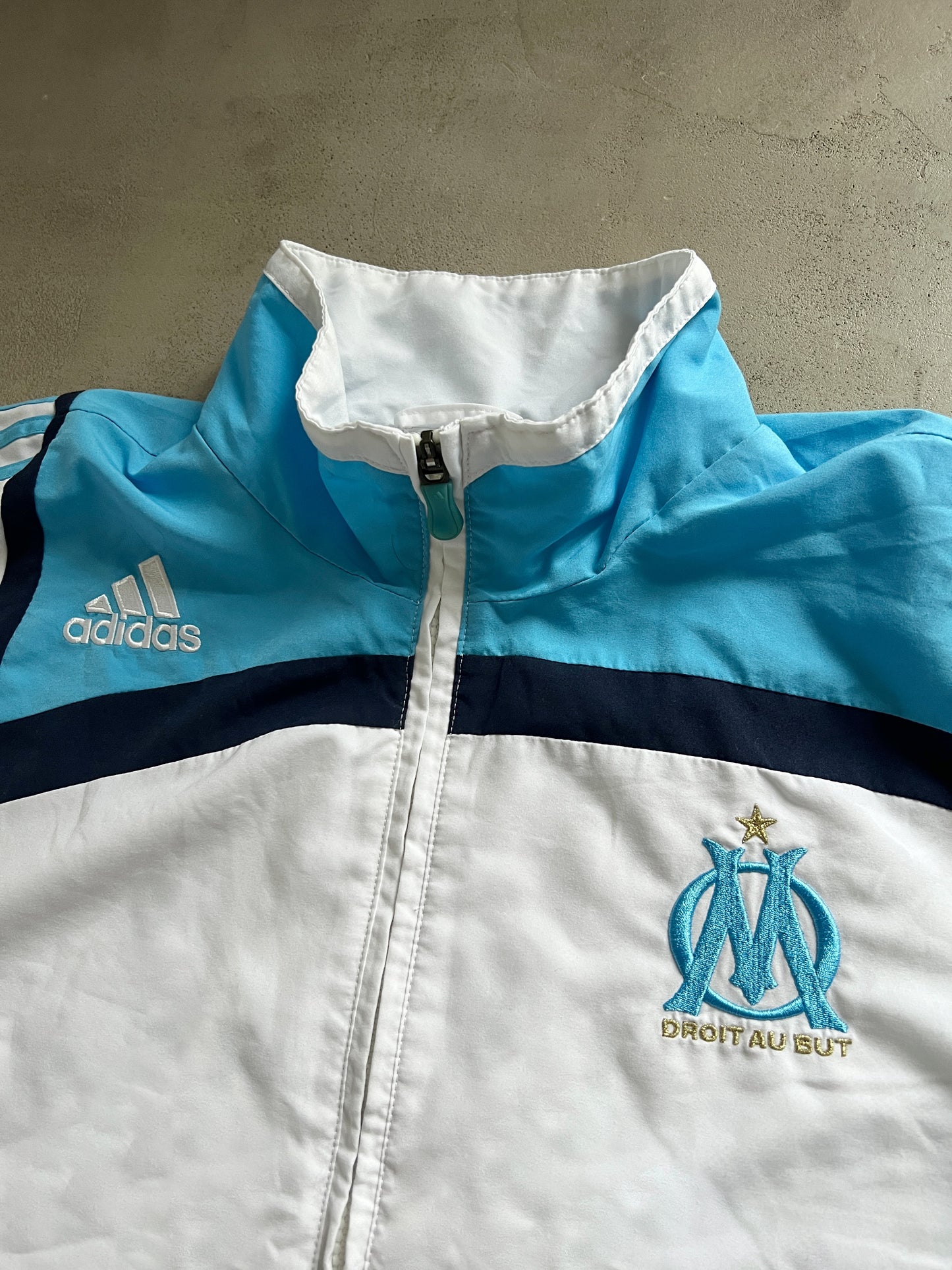 WHITE/BABY BLUE MARSEILLE TRACK JACKET - 2000S - L