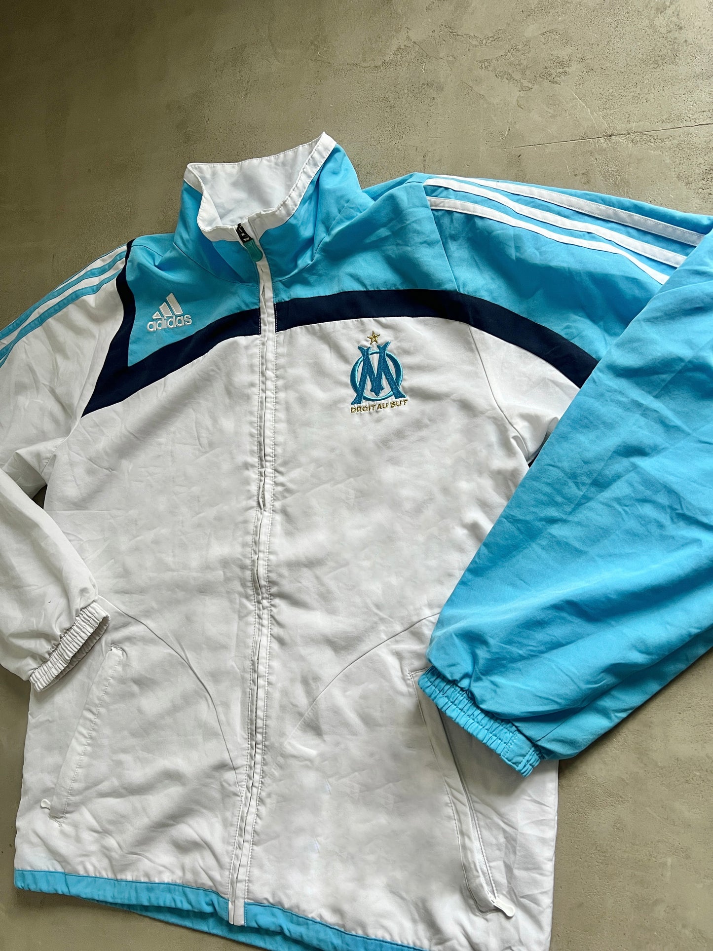 WHITE/BABY BLUE MARSEILLE TRACK JACKET - 2000S - L