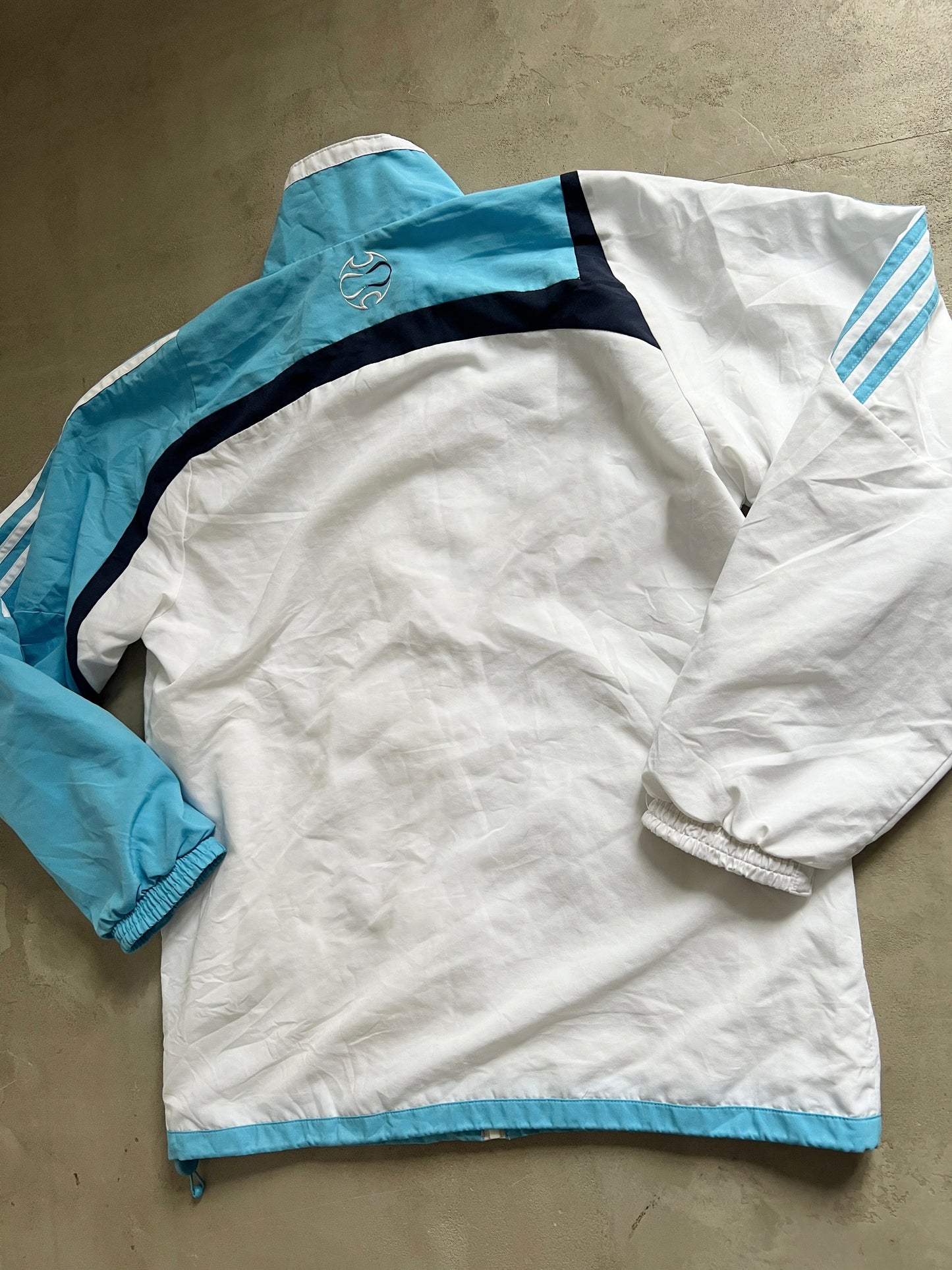 WHITE/BABY BLUE MARSEILLE TRACK JACKET - 2000S - L