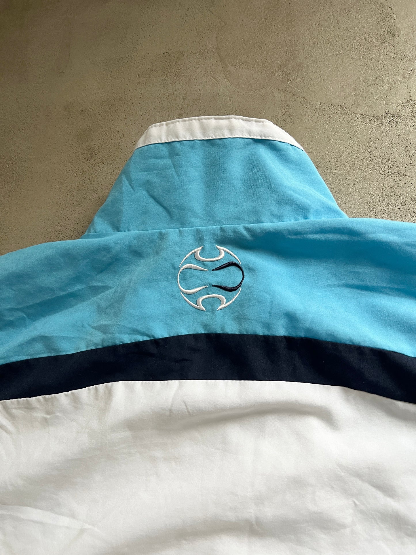 WHITE/BABY BLUE MARSEILLE TRACK JACKET - 2000S - L