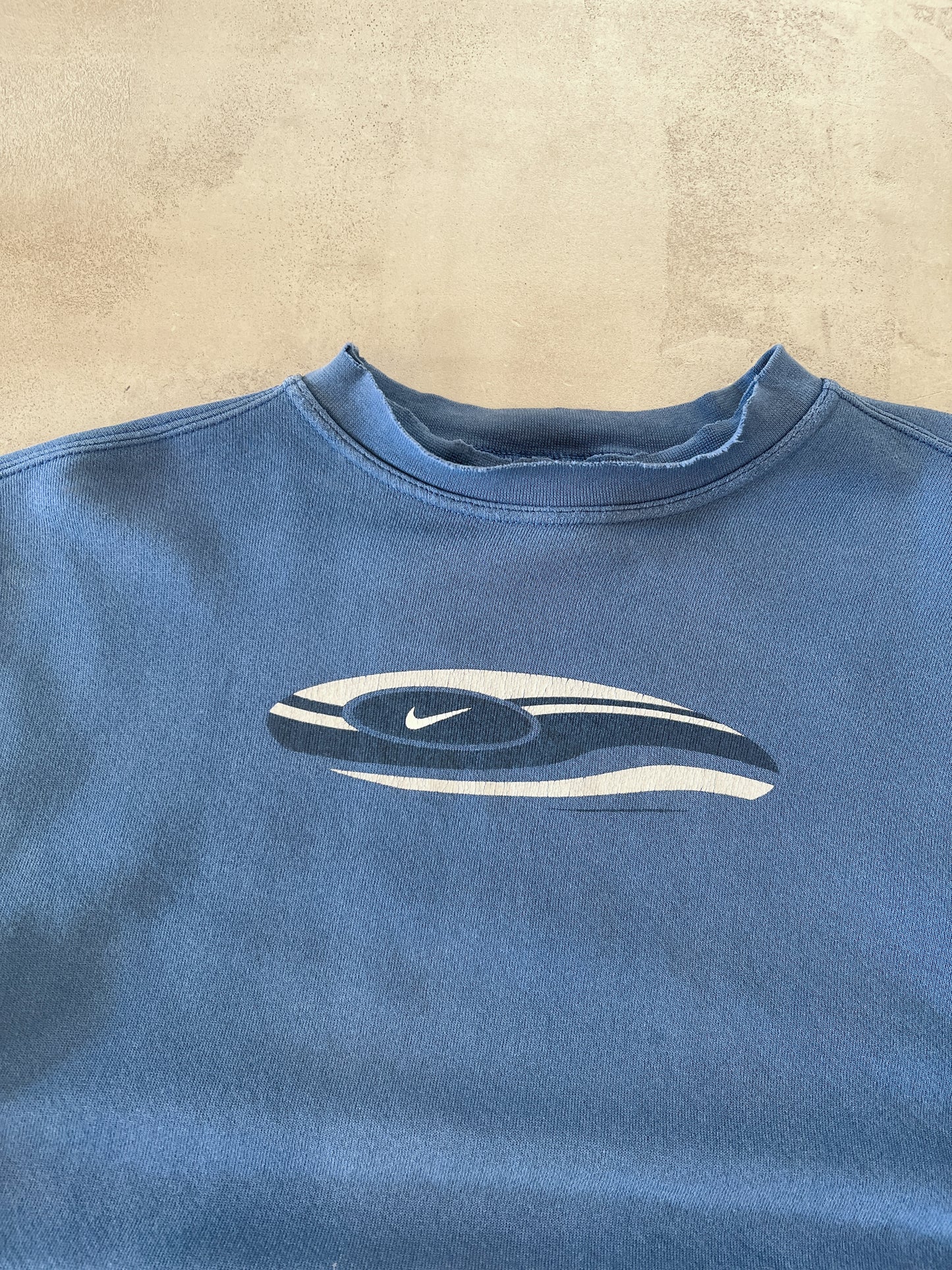 BLUE NIKE SWEATER - 1990S - M