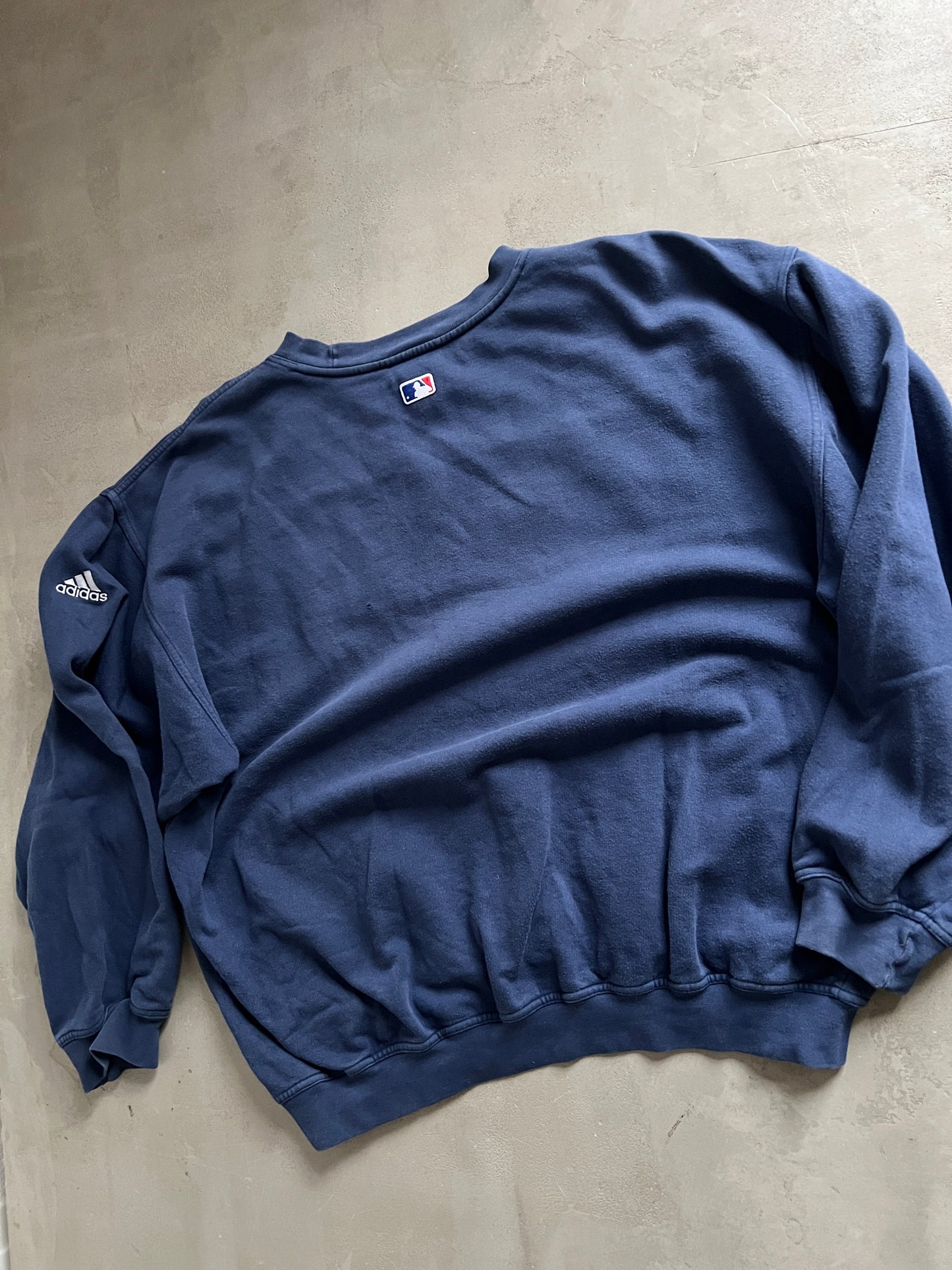 NAVY YANKEES ADIDAS X MLB SWEATER - 1990S - L/M