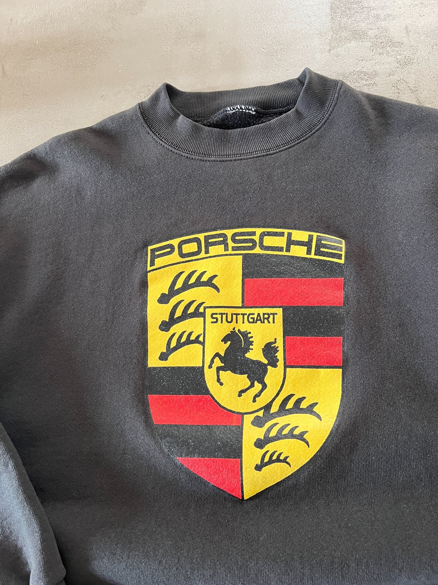 BLACK PORSCHE SWEATER - 1990S - M/S