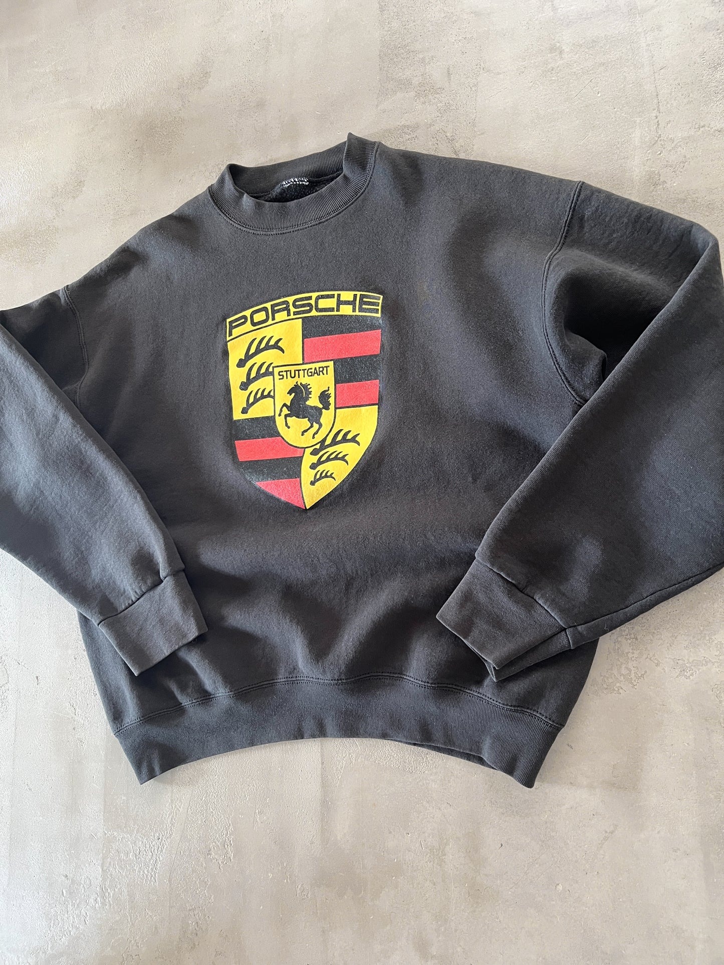 BLACK PORSCHE SWEATER - 1990S - M/S