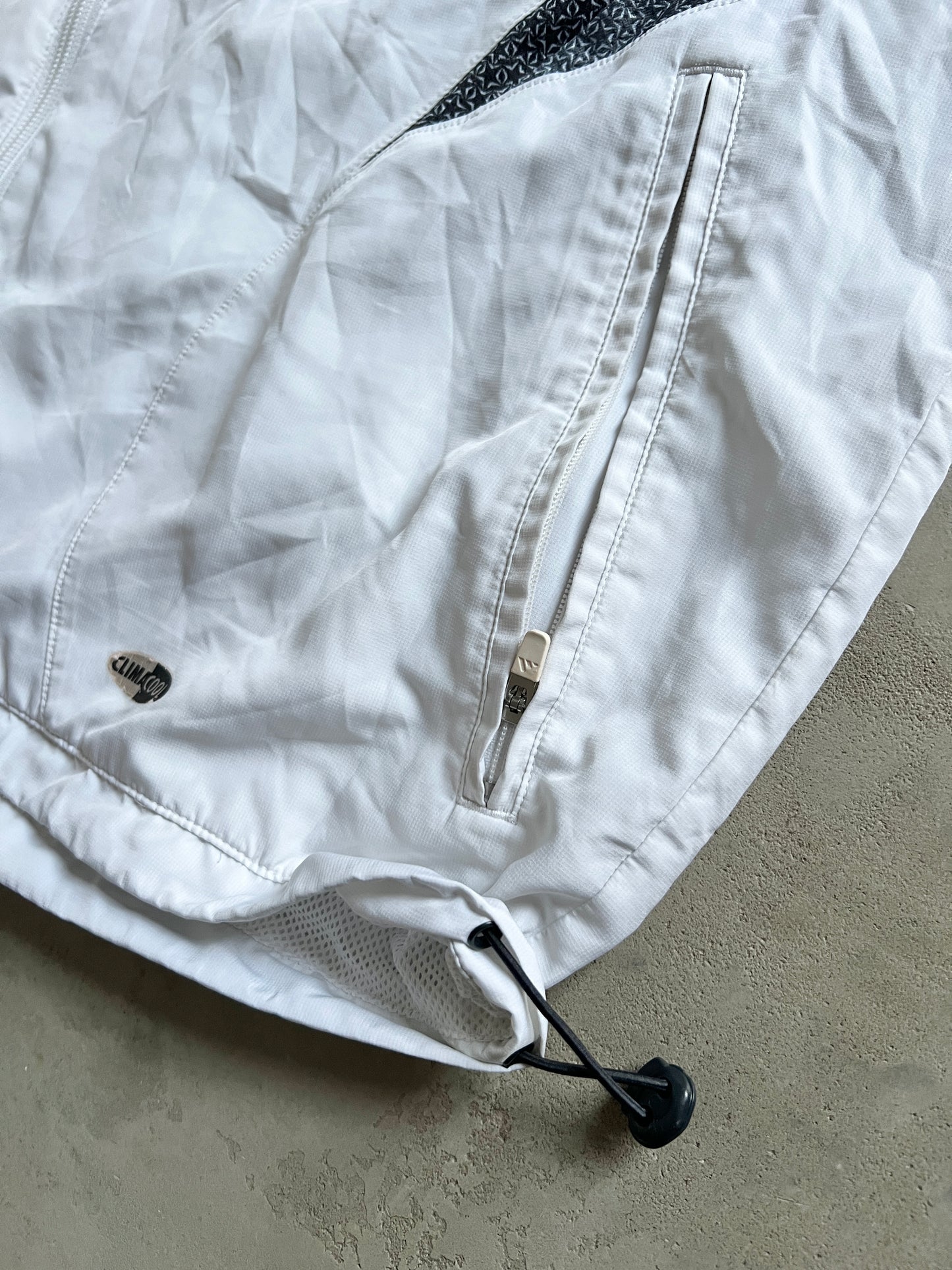 WHITE REAL MADRID TRACK JACKET - 2000S - L/XL