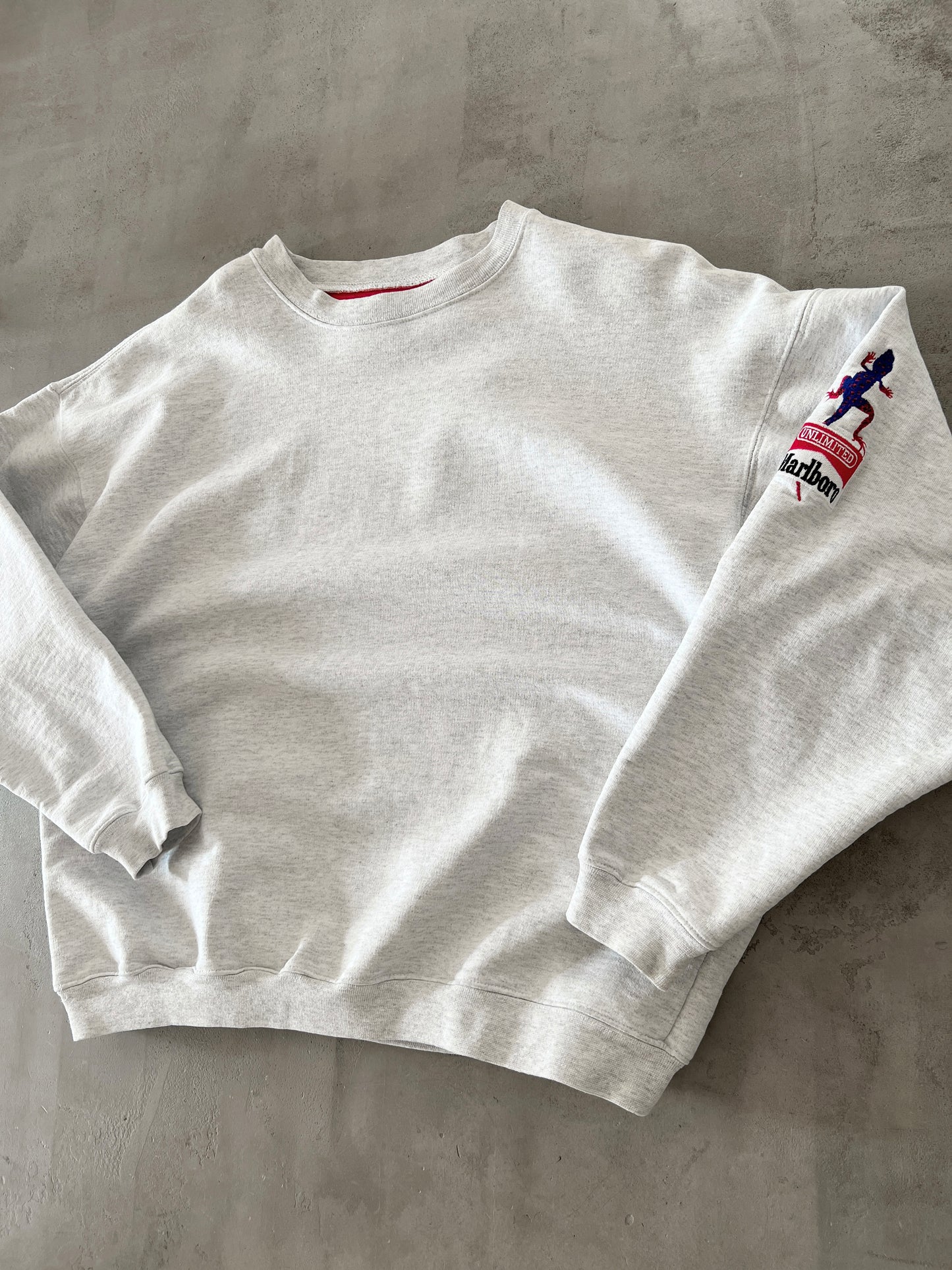 GREY MARLBORO RACING SWEATER - 1990S - M