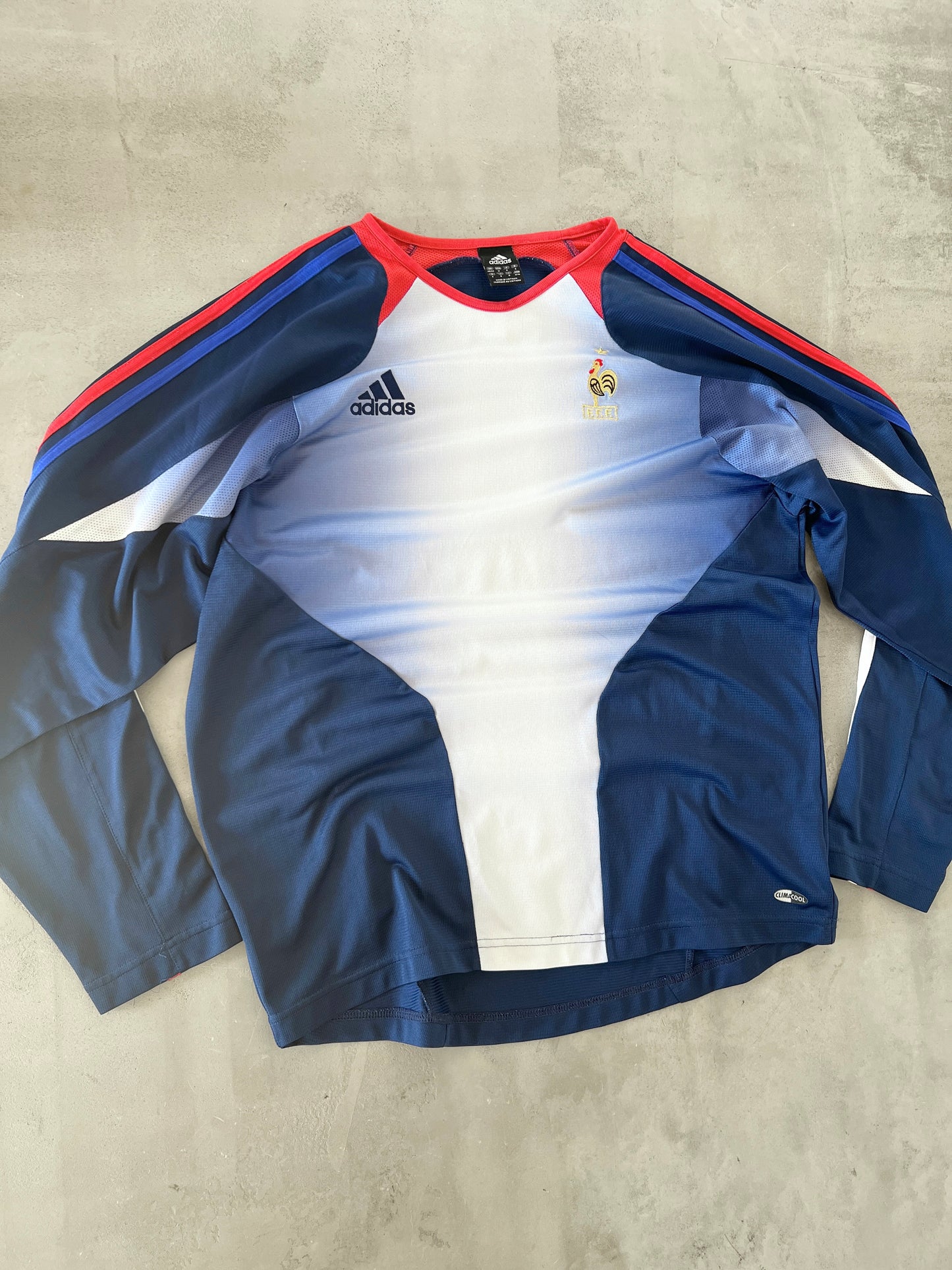 BLUE FRANCE ADIDAS LONG SLEEVE - 2000S - L