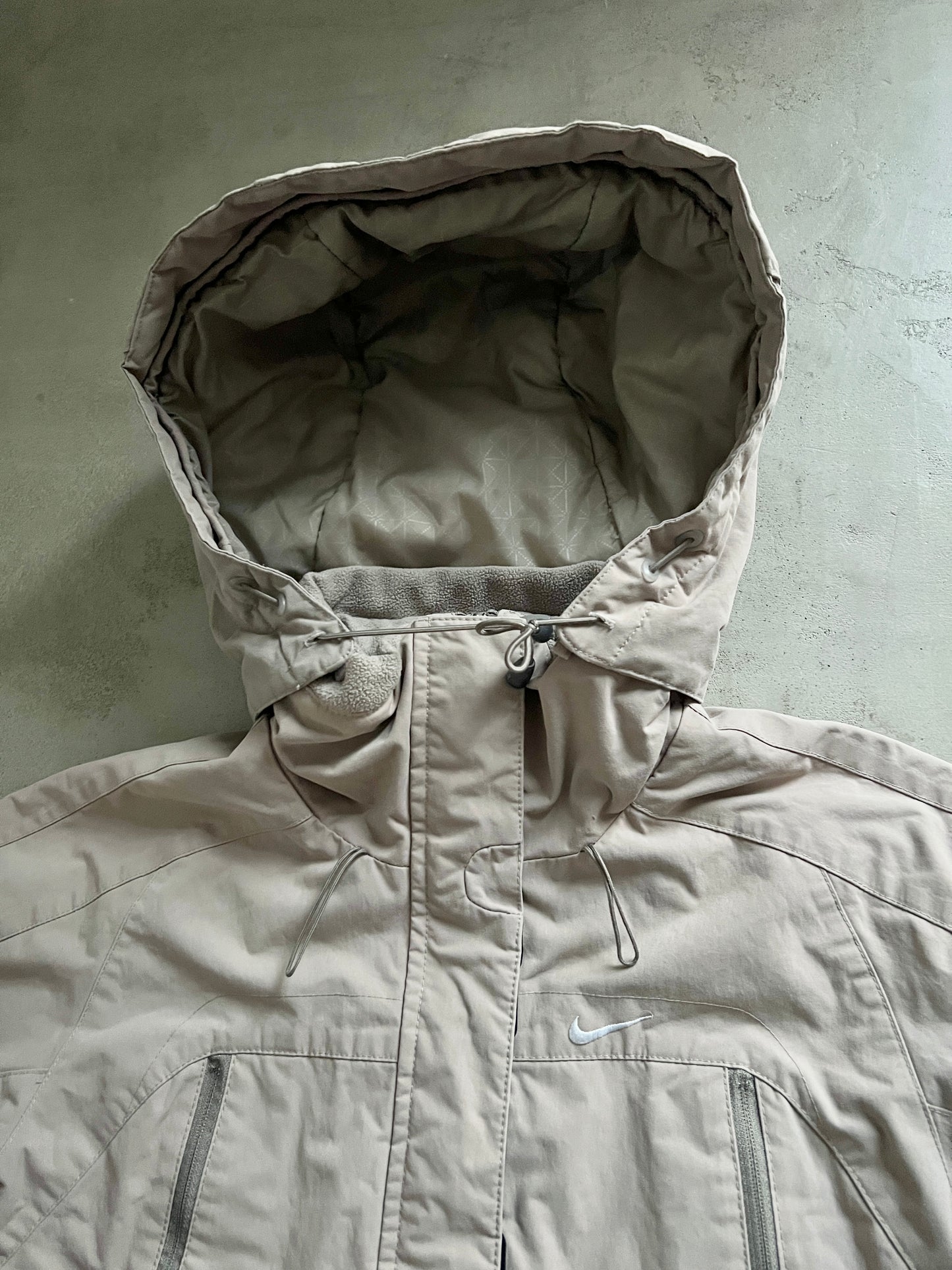 BEIGE NIKE FALL JACKET - 2000S - WOMENS S