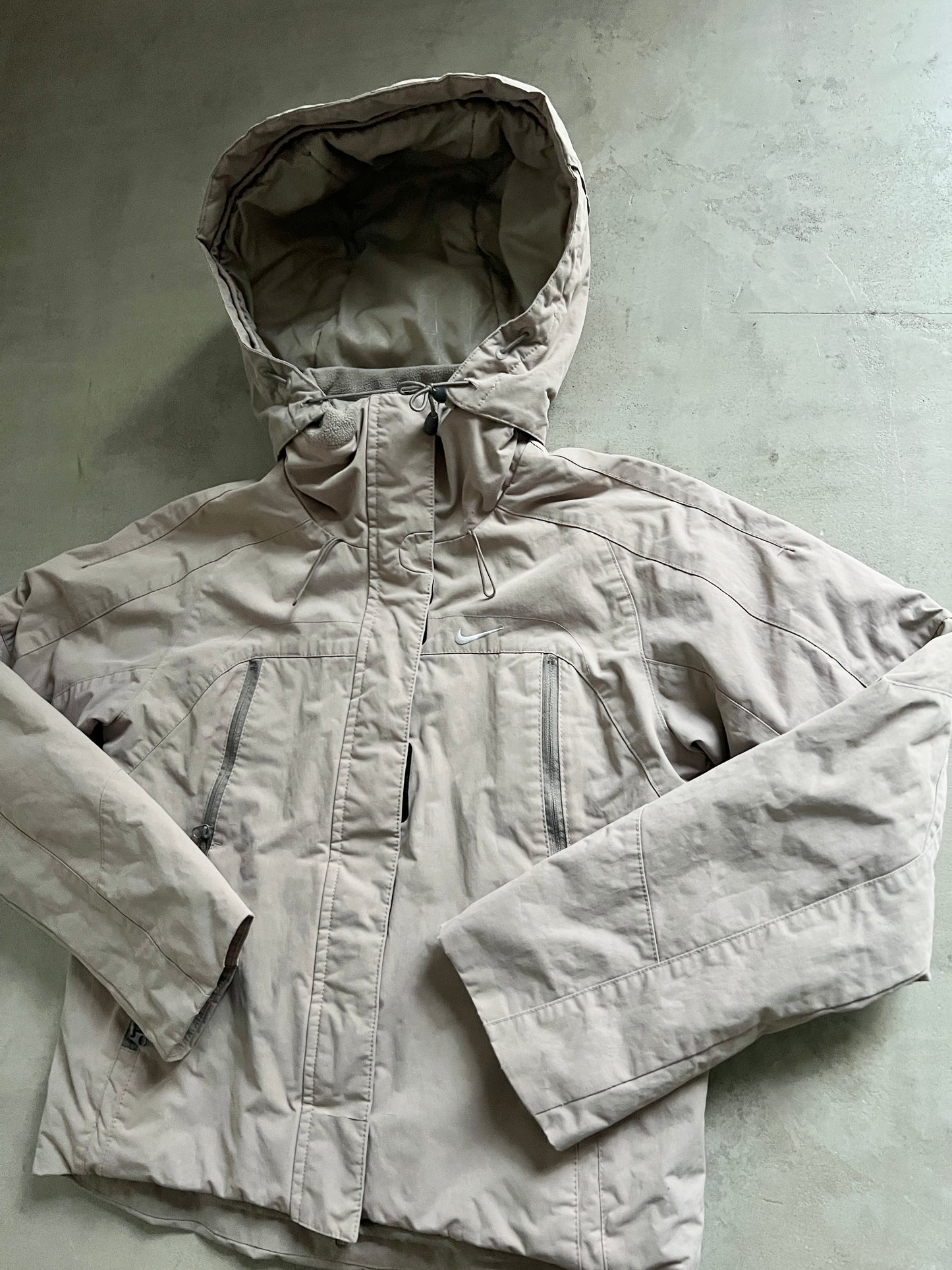 BEIGE NIKE FALL JACKET - 2000S - WOMENS S