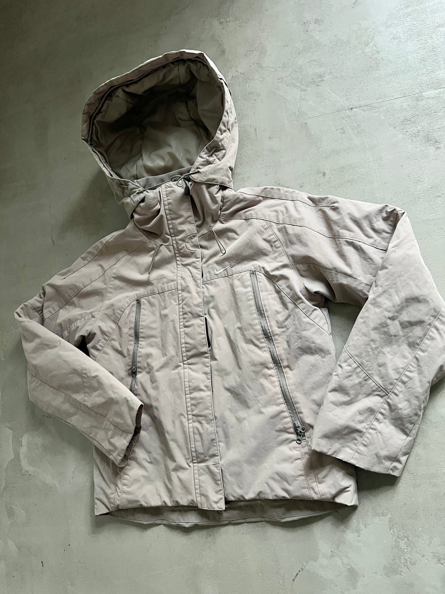BEIGE NIKE FALL JACKET - 2000S - WOMENS S