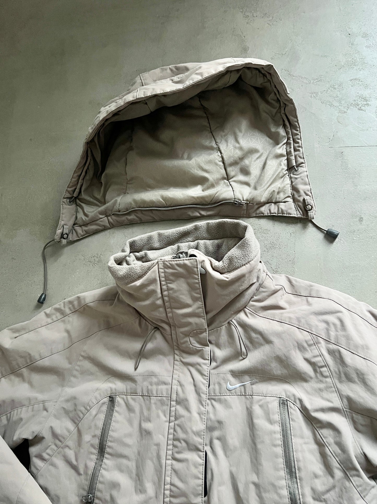BEIGE NIKE FALL JACKET - 2000S - WOMENS S