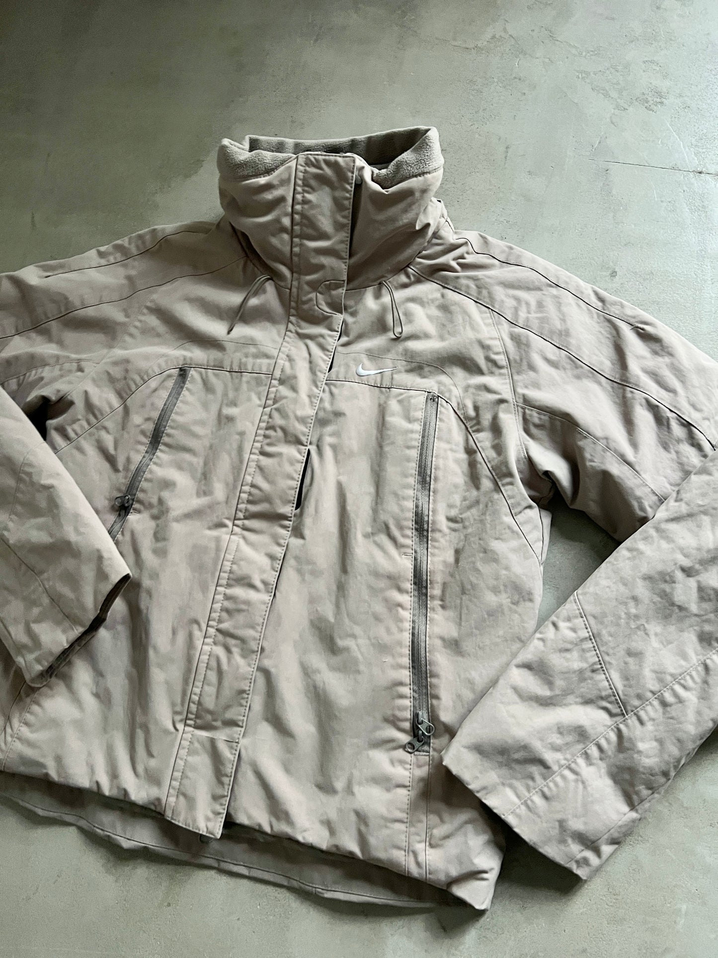 BEIGE NIKE FALL JACKET - 2000S - WOMENS S