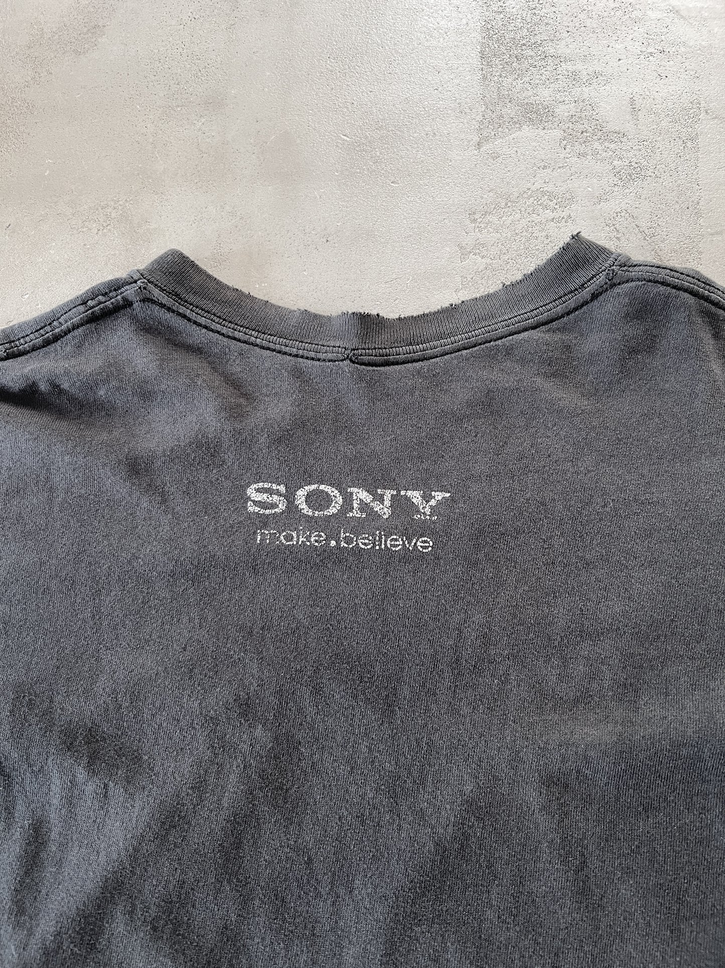 FADED BLACK SONY PROMO TEE - 1990S - L
